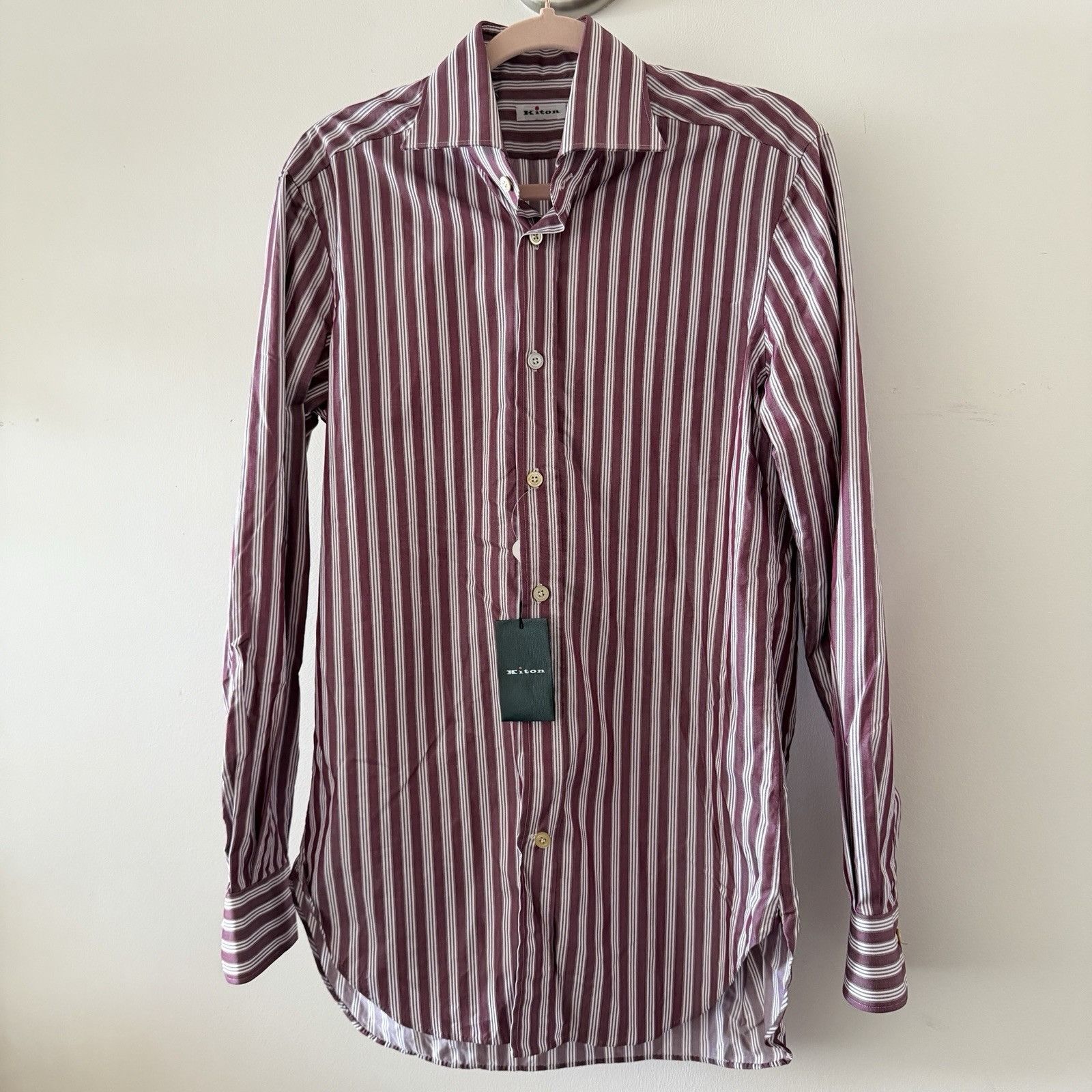 Kiton NWT Kiton Men Button Down Shirt 15/38 Made In Italy Retail $ Size US M / EU 48-50 / 2 - 2 Thumbnail