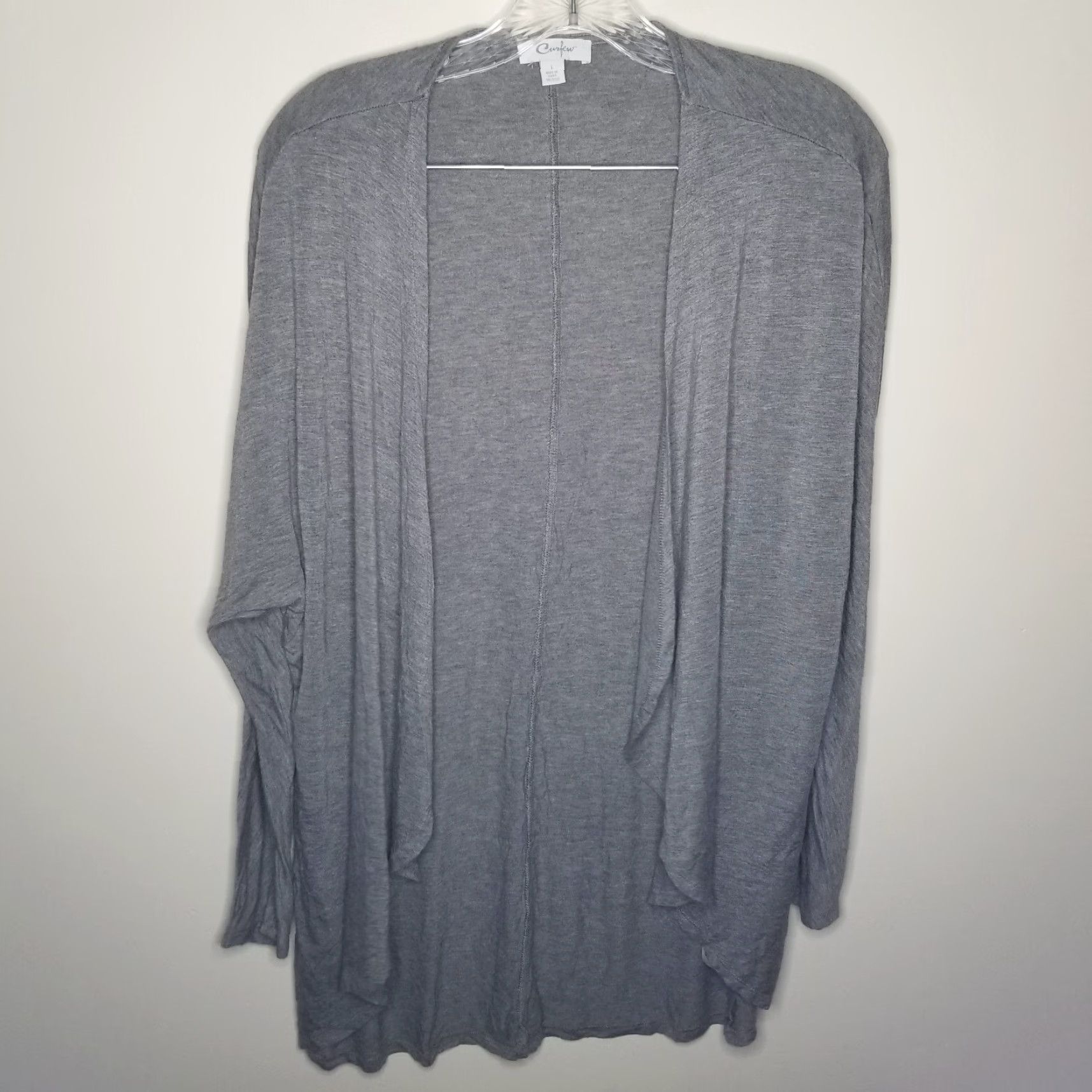 Vintage Curfew Cardigan Womens Gray Long Sleeve Lightweight Size L Sweater Size L / US 10 / IT 46 - 3 Thumbnail