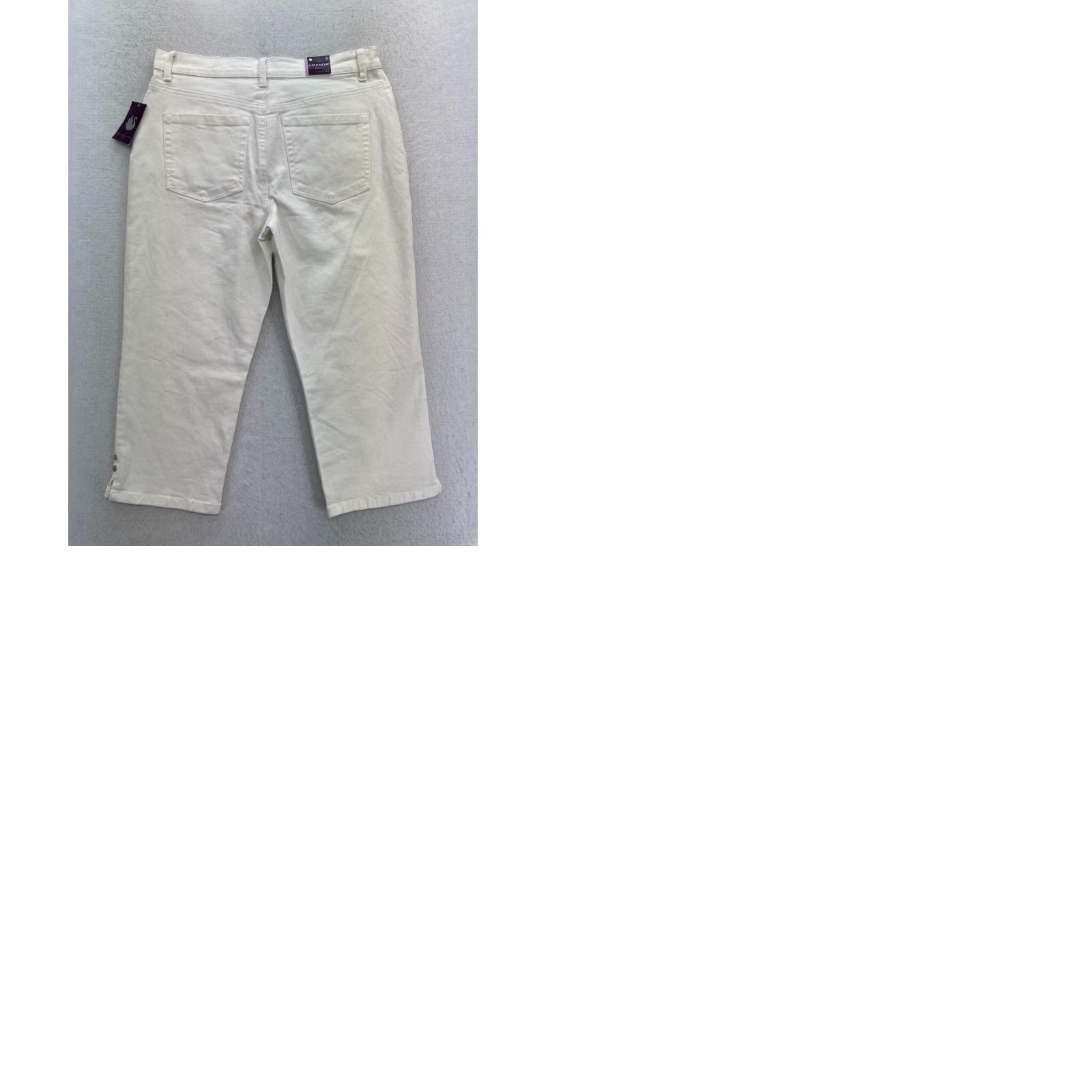 Gloria Vanderbilt Gloria Vanderbilt Amanda Capri Jeans Women's 6 White Stretch Denim Heritage Slim NWT Size ONE SIZE - 9 Thumbnail