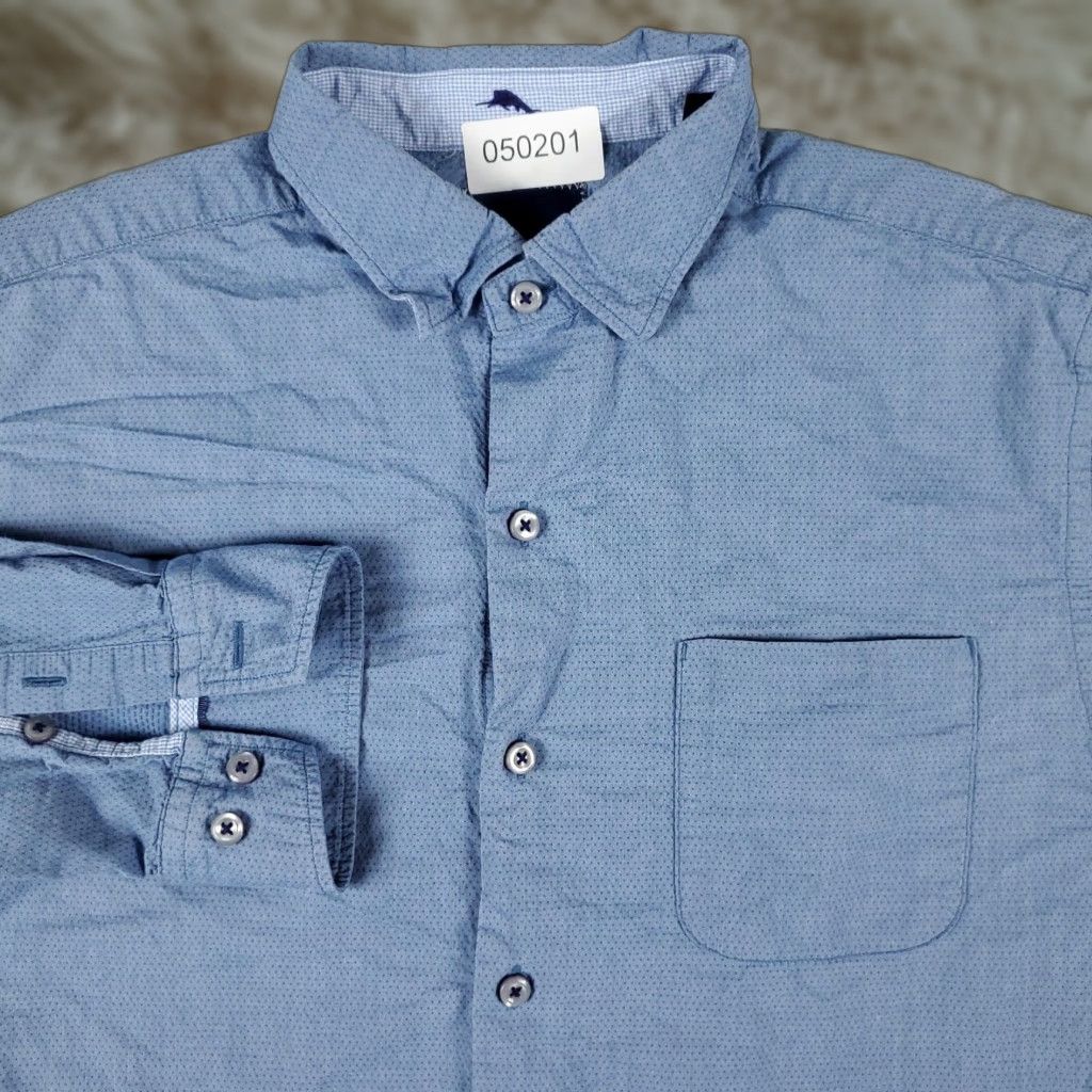 Tommy Bahama Tommy Bahama Button-Up Shirt Mens Medium Blue Cotton Long Sleeve Casual Size US M / EU 48-50 / 2 - 1 Thumbnail