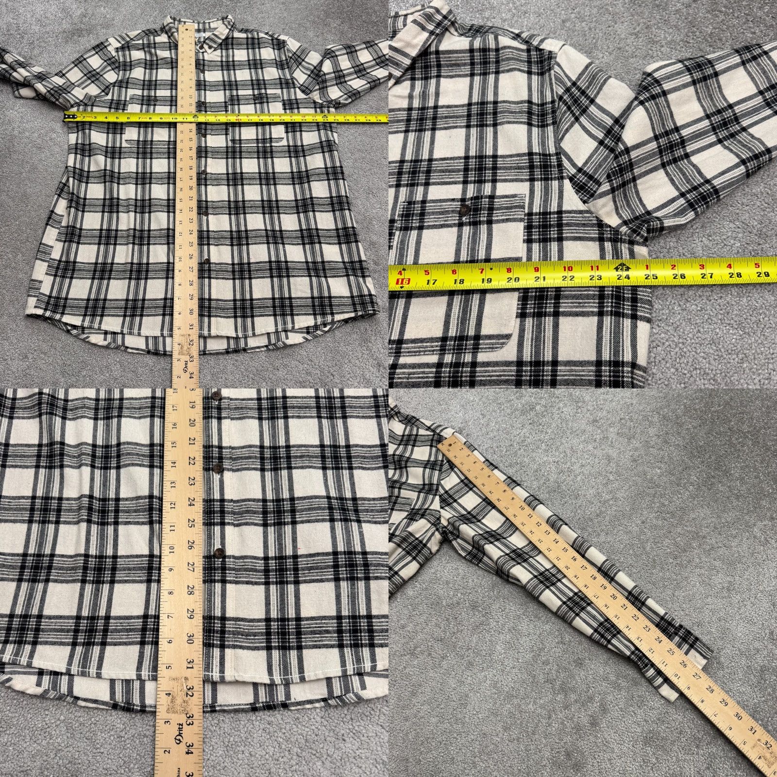 Banks Journal Banks Journal Flannel Button-Up Shirt Mens XXL Black White Plaid Cotton Casual Size US XXL / EU 58 / 5 - 9 Thumbnail