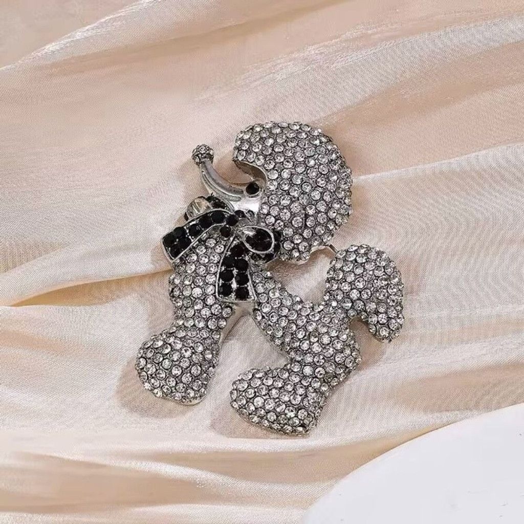 Other Rhinestone Silver Poodle Brooch Size ONE SIZE - 4 Thumbnail