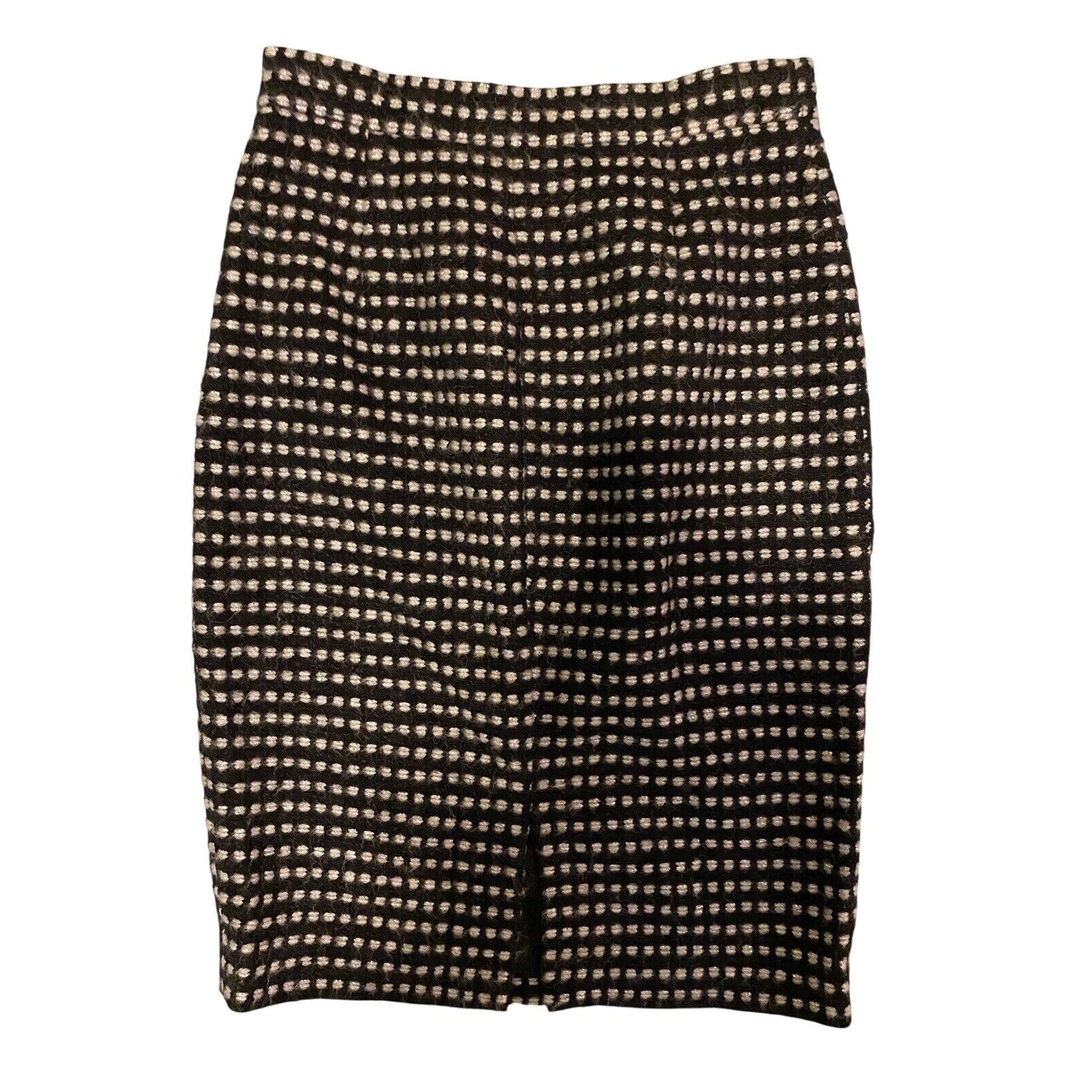 Carolina Herrera $400 Carolina Herrera 2 4 Skirt Tweed Boucle Black Wiggle Pe Size 27" / US 4 / IT 40 - 2 Thumbnail