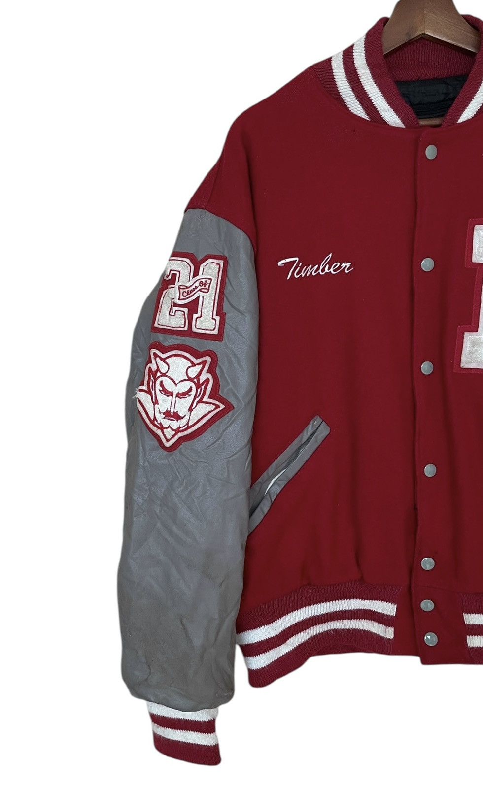 Vintage Vintage Brand Jostens Varsity Jacket 1990s Size US L / EU 52-54 / 3 - 3 Thumbnail
