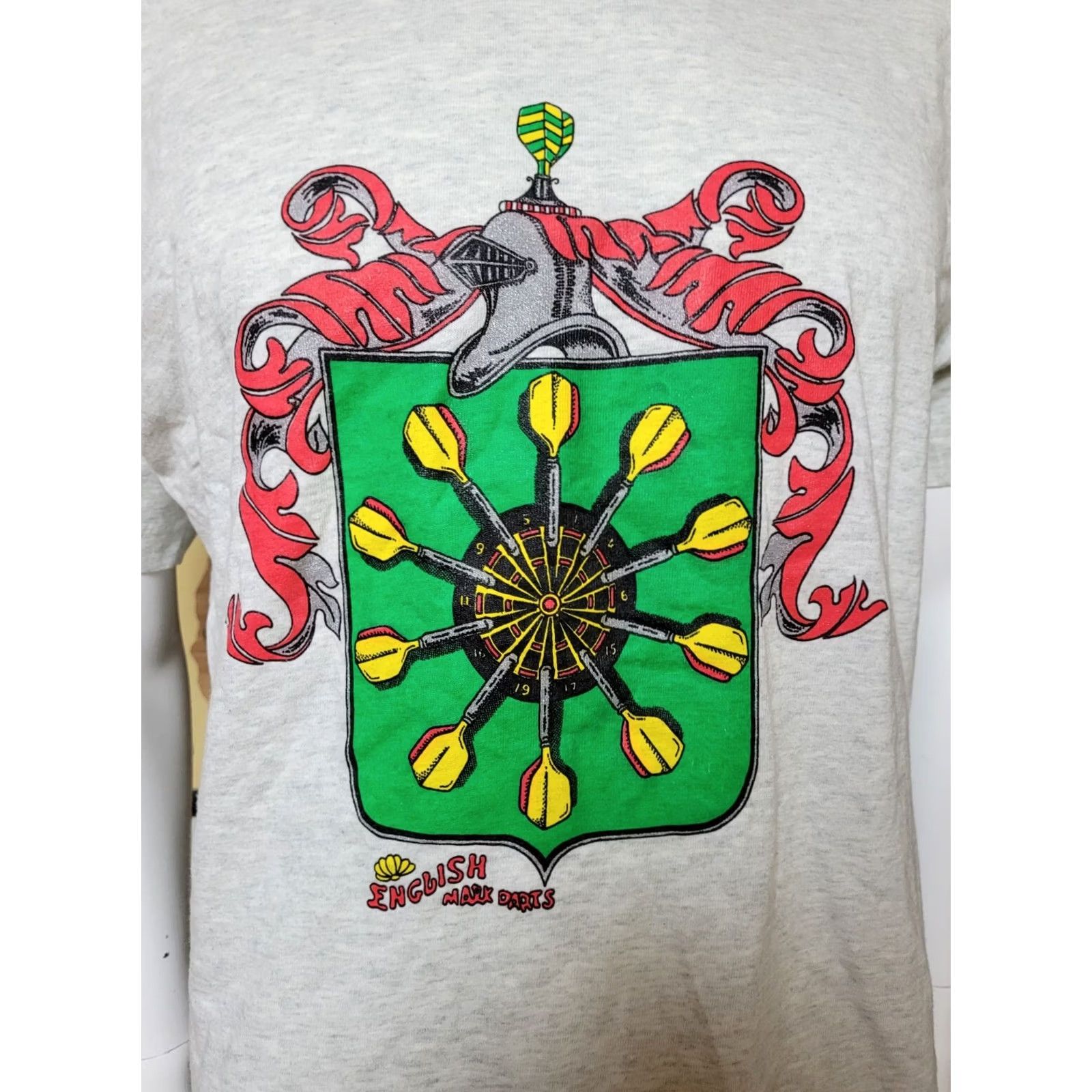 Fruit Of The Loom VTG Darts T Shirt Graphic Tee Mens Large Gray Fruit of the Loom Classic 90s Darts Theme Shirt Size US L / EU 52-54 / 3 - 2 Thumbnail