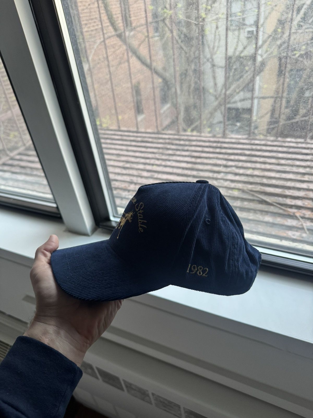 Siegelman Stable Navy Blue Corduroy Siegleman Stable Hat Size ONE SIZE - 2 Thumbnail
