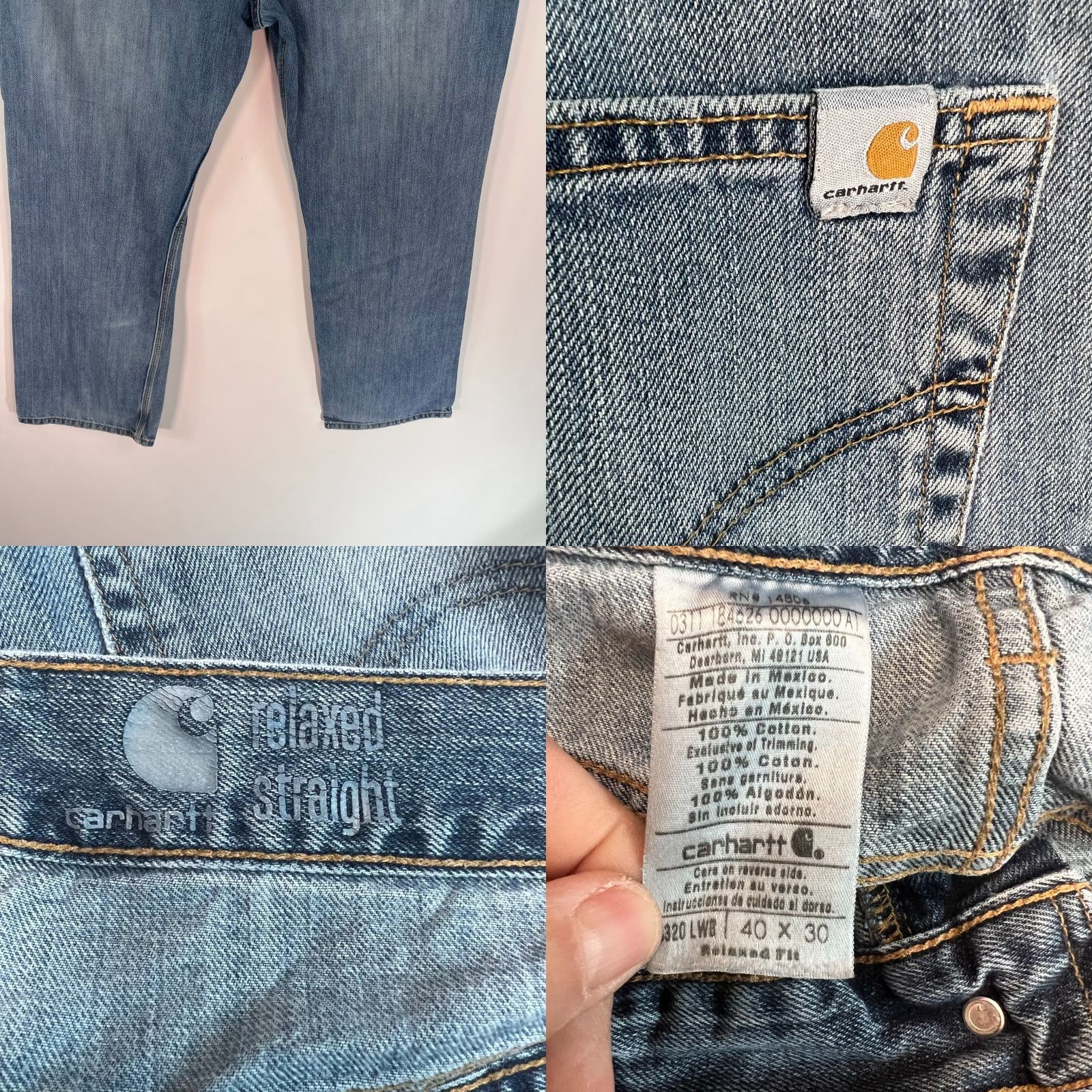 Carhartt Carhartt Pants Mens 40 Blue Relaxed Fit Dungaree Work Wear Outdoor 40x30 Size US 40 / EU 56 - 8 Thumbnail