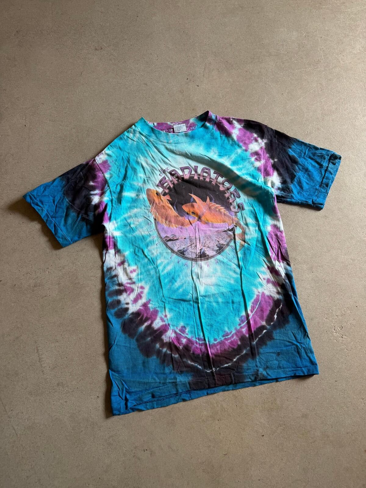 Cotton On VTG The Radiators Total Evaporation Fish Tye-Dye Tee Sz L Size US L / EU 52-54 / 3 - 2 Thumbnail