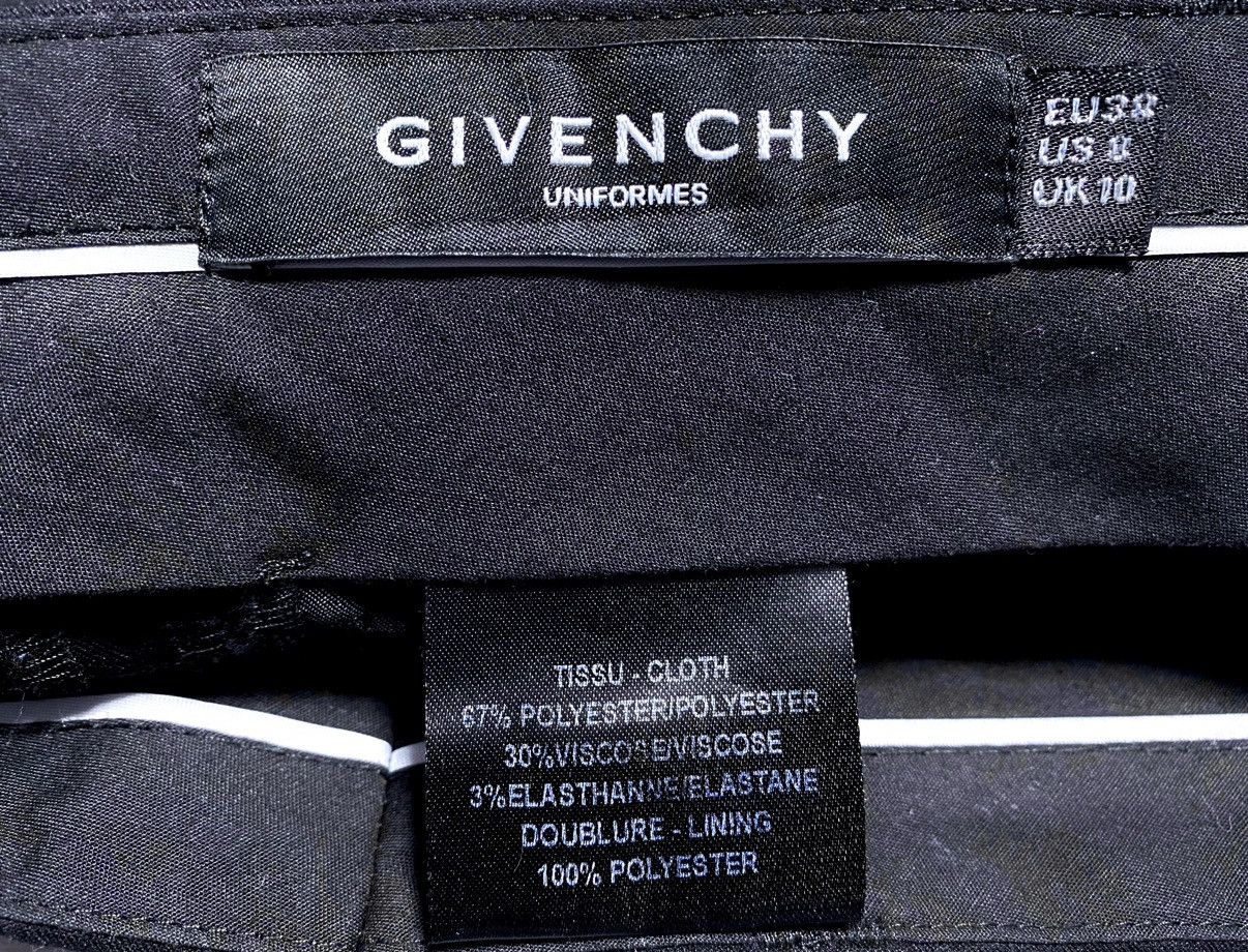 Givenchy Givenchy Uniformes Black Stretchy Cross Pants Trousers PE Size 28" / US 6 / IT 42 - 14 Thumbnail
