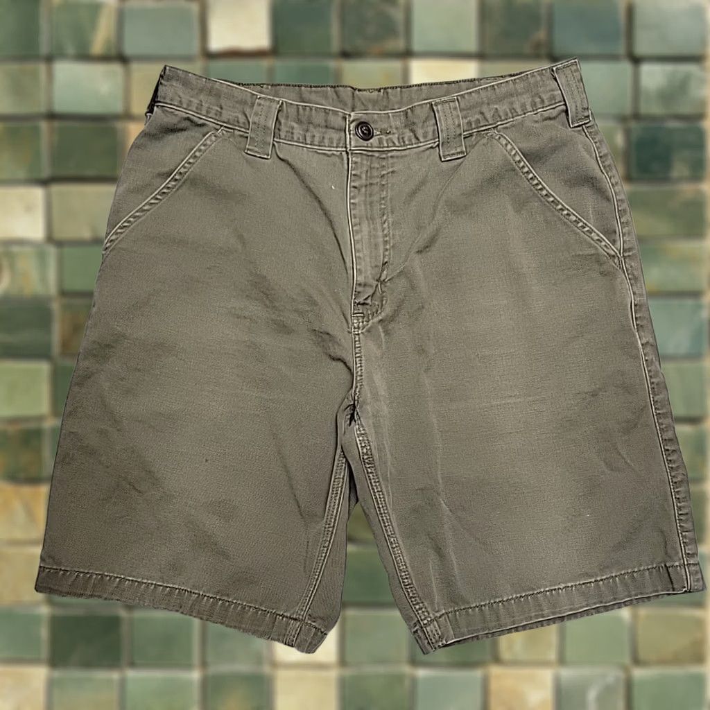 Carhartt Carhartt Shorts Men 32 Green Twill Chino Flat Front Outdoor Casual Workwear Cargo Pants Size US 32 / EU 48 - 1 Thumbnail