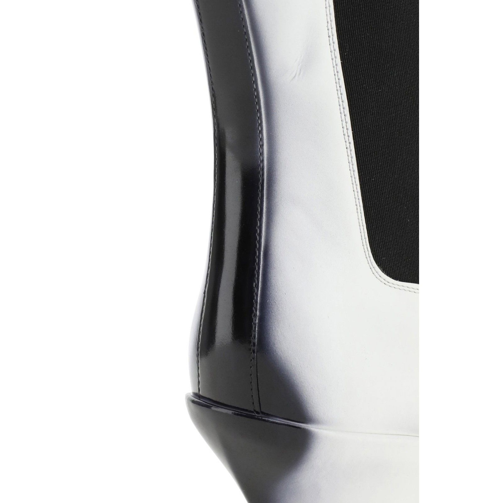 Prada PRADA White Leather 100mm Heel Boots New And Authentic (Wome Size US 6 / IT 36 - 4 Thumbnail