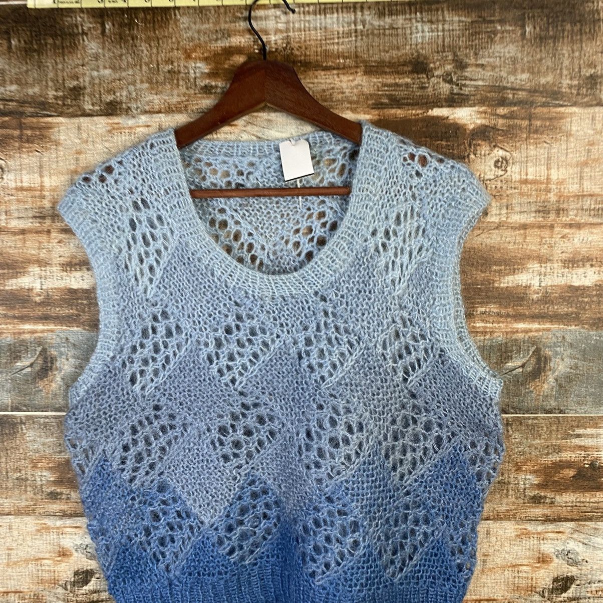 Japanese Brand DL Japanese Brand Blue Crochet meshnet Knitwear #C1196 Size S / US 4 / IT 40 - 5 Thumbnail