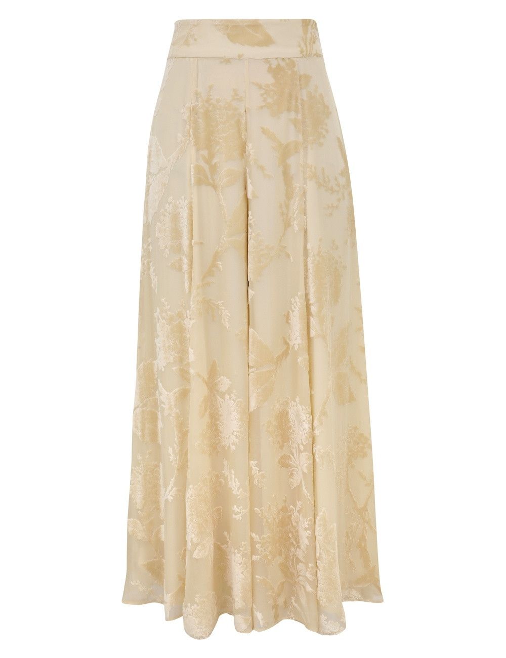 oc11z1025 Burnout Culotte Skirt in Cream