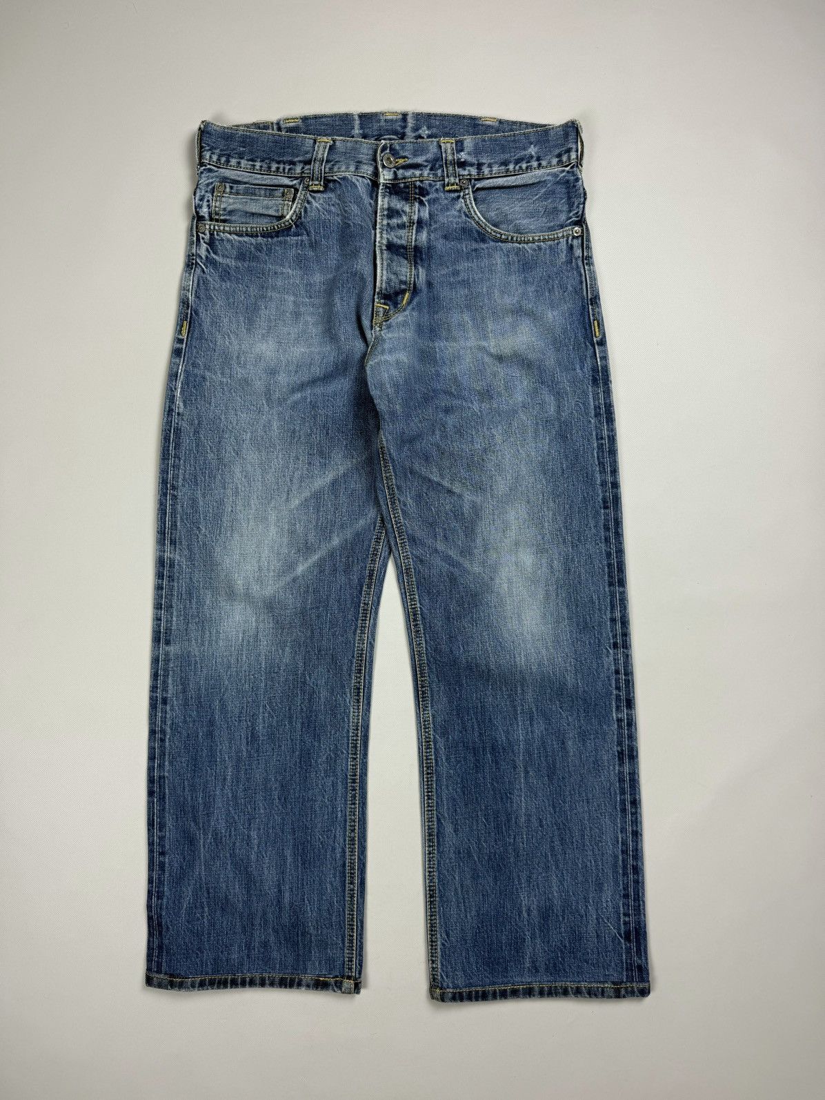 Pike Brothers Pike Brothers Men’s Selvedge Denim Back Buckle Jeans Size 33 Size US 33 - 1 Thumbnail