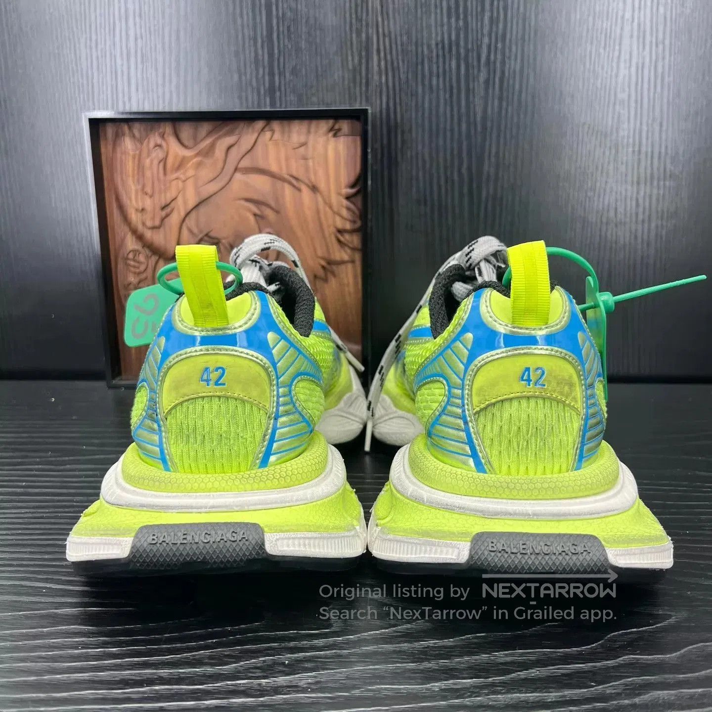 Balenciaga Green Mesh Lowtop Sneakers Size 9. Size US 9 / EU 42 - 8 Thumbnail