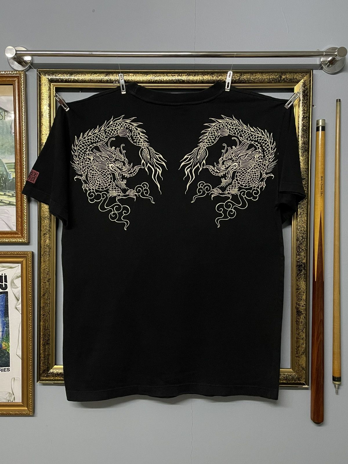 Japanese Brand Vintage 1990s Japan Designer Generate Sukajan Embroidery Tee Size US M / EU 48-50 / 2 - 5 Thumbnail