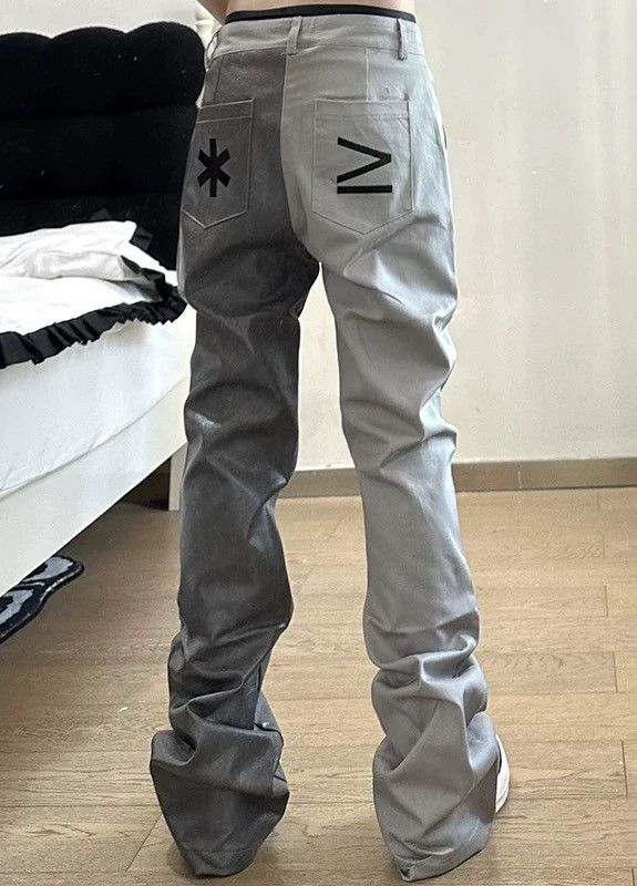 Japanese Brand × Vintage Outdoor retro cleanfit faux leather contrast flared pants Size US 30 / EU 46 - 4 Thumbnail