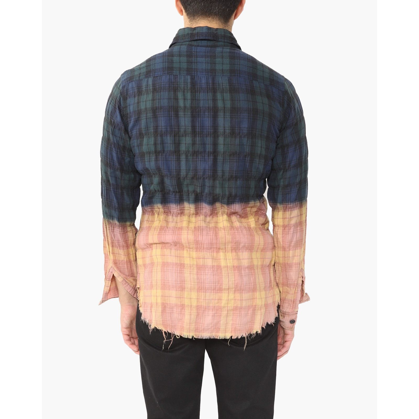 Saint Laurent Paris SS16 Bleached Distressed Flannel in Blue & Orange Size US XS / EU 42 / 0 - 7 Thumbnail