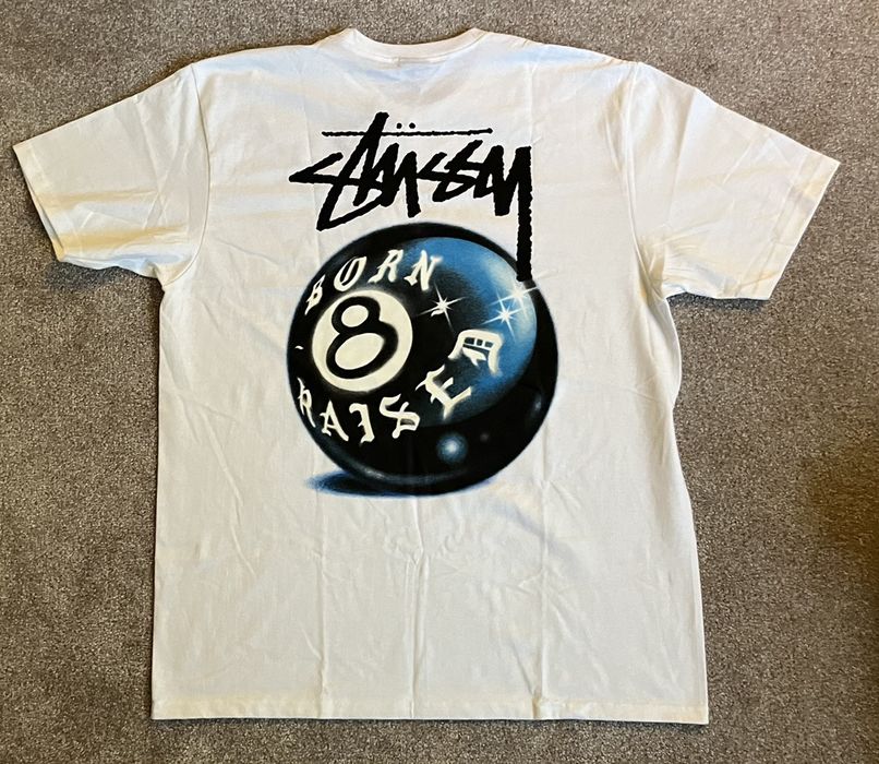 Stussy Stussy Born x Raised 8 Ball T Shirt Size Large | Grailed