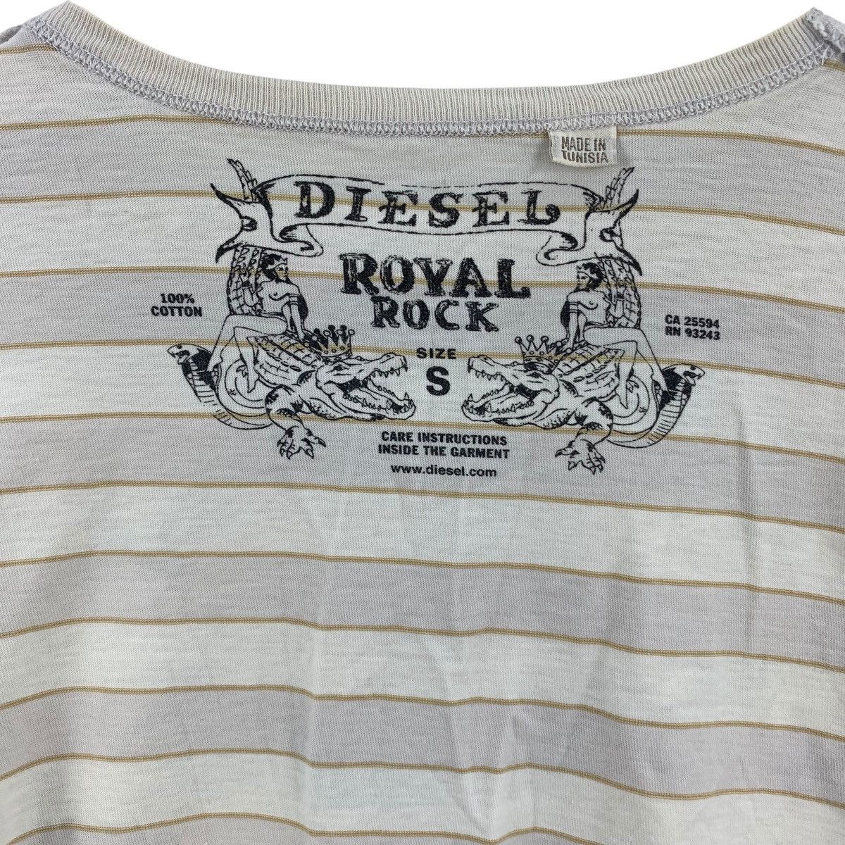 Diesel DIESEL ITALY Royal Rock Top Notch Lowlife Striped Tee Shirt Size S / US 4 / IT 40 - 9 Thumbnail
