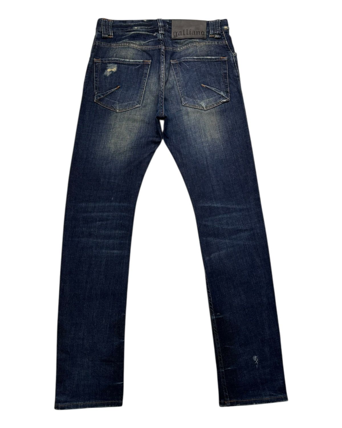 If Six Was Nine × John Galliano Vintage Galliano Patchwork Distressed Denim Jeans Letters Size US 32 / EU 48 - 2 Thumbnail