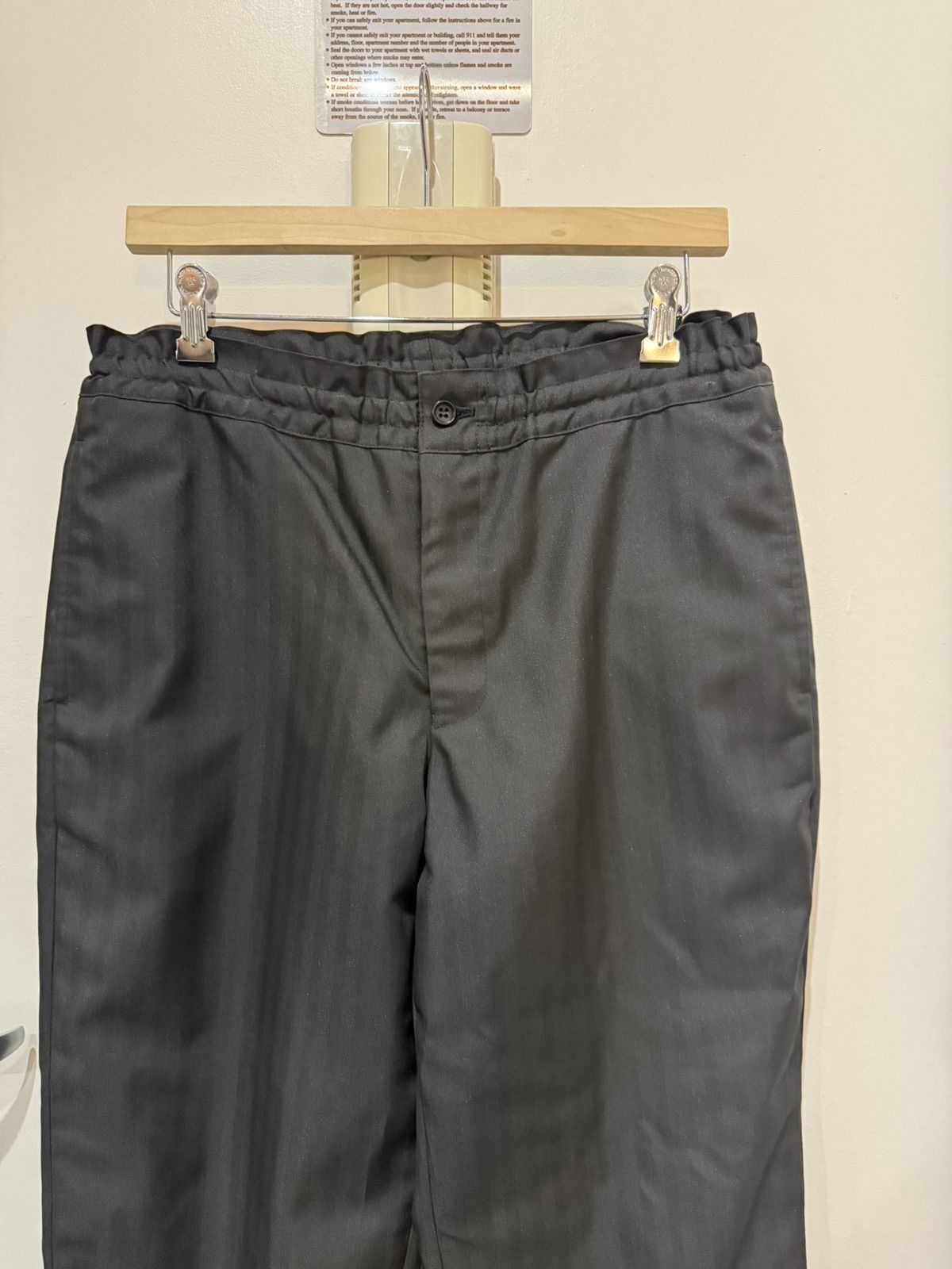 Comme des Garcons Homme Deux COMME DES GARÇONS HOMME DEUX Black Herringbone Trousers NEW Size US 32 / EU 48 - 4 Thumbnail