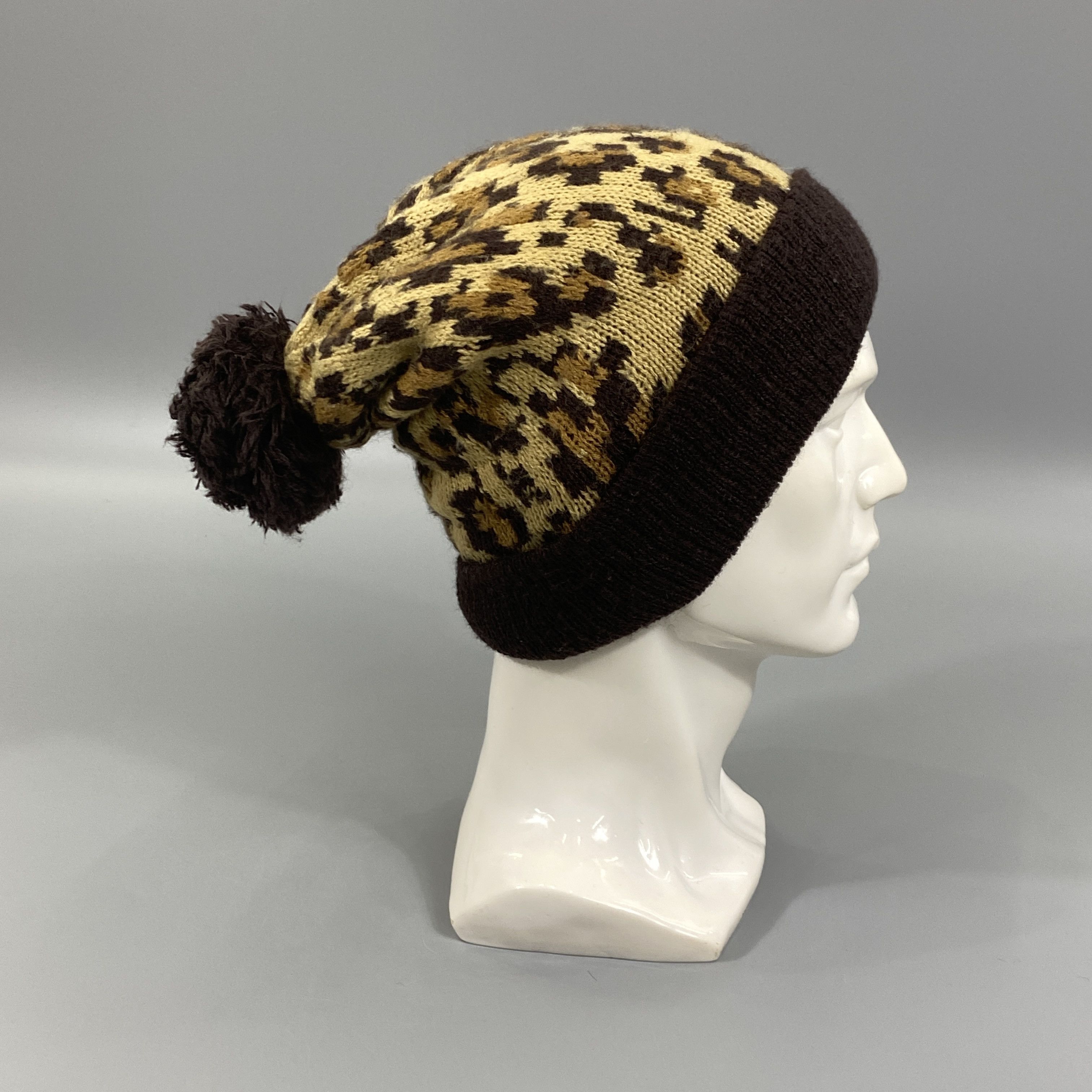 Japanese Brand Leopard Design Snow Cap Beanie -BN861 Size ONE SIZE - 2 Thumbnail