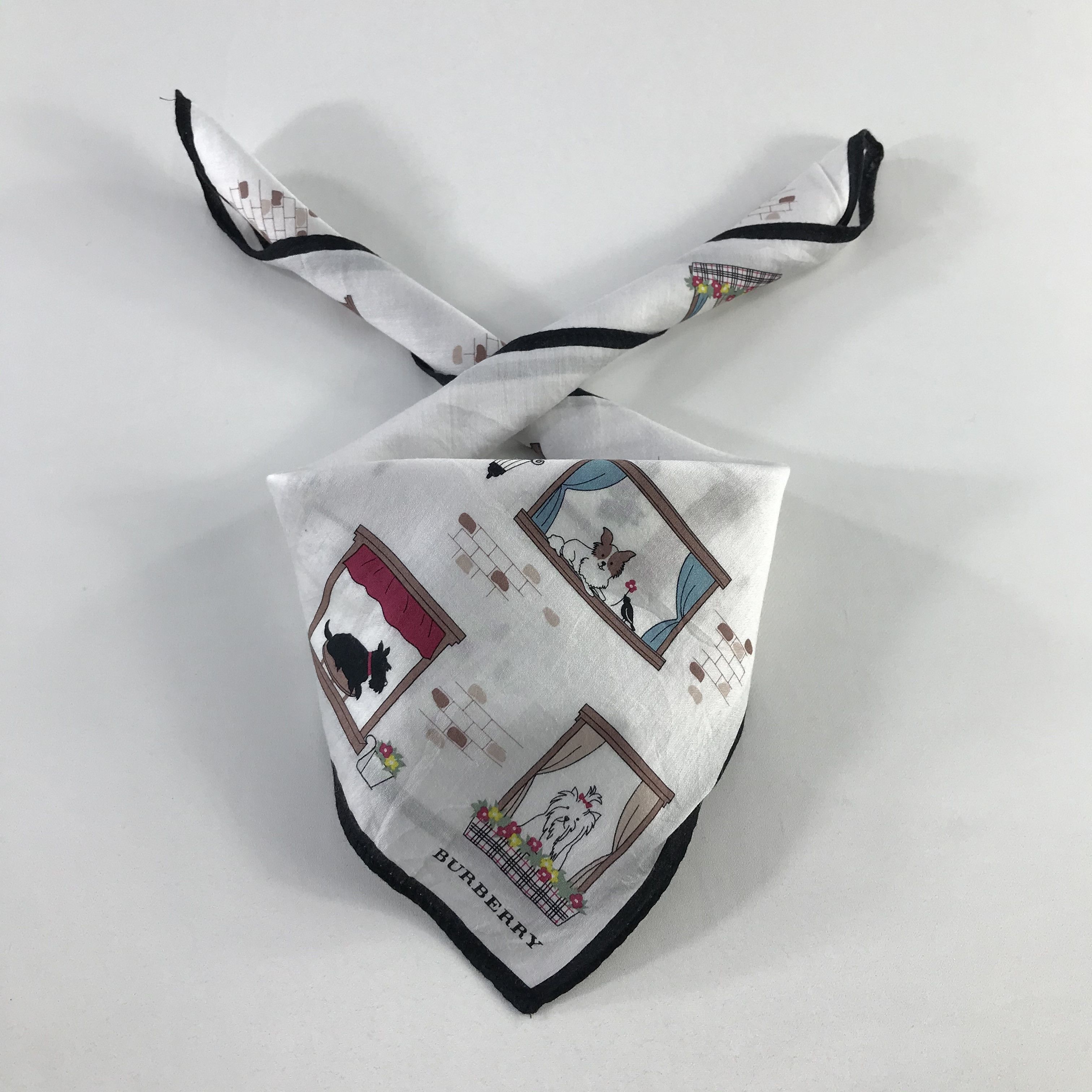 Burberry × Vintage Burberry Bandana / Handkerchief / Neckerchief - S986 Size ONE SIZE - 3 Thumbnail