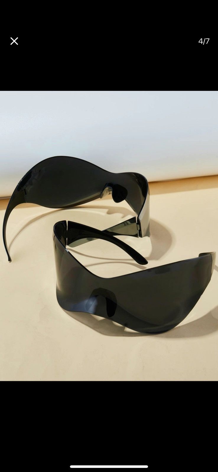 Designer Y2K Twin Sunglasses - Retro- Futuristic Vibes! Size ONE SIZE - 3 Thumbnail