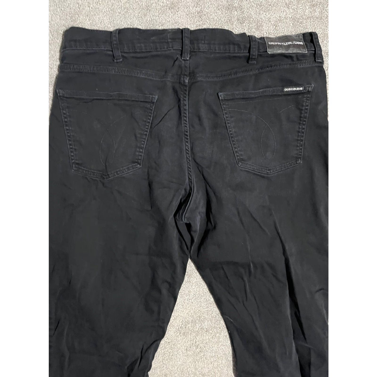Calvin Klein Calvin Klein Jeans Straight Mens 40x32 Black Denim 5-Pocket Zip Fly Button Casua Size US 40 / EU 56 - 2 Thumbnail