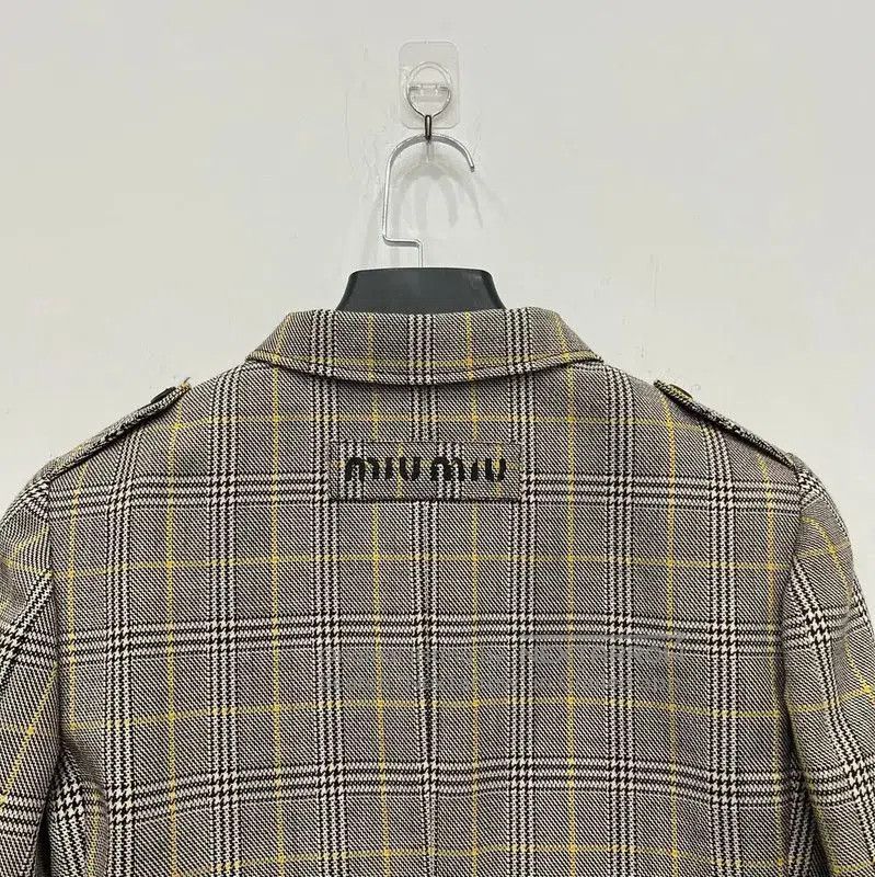 Miu Miu Miu Miu Gray Plaid Women's Jacket . Size XXS / US 00 / IT 34 - 4 Thumbnail