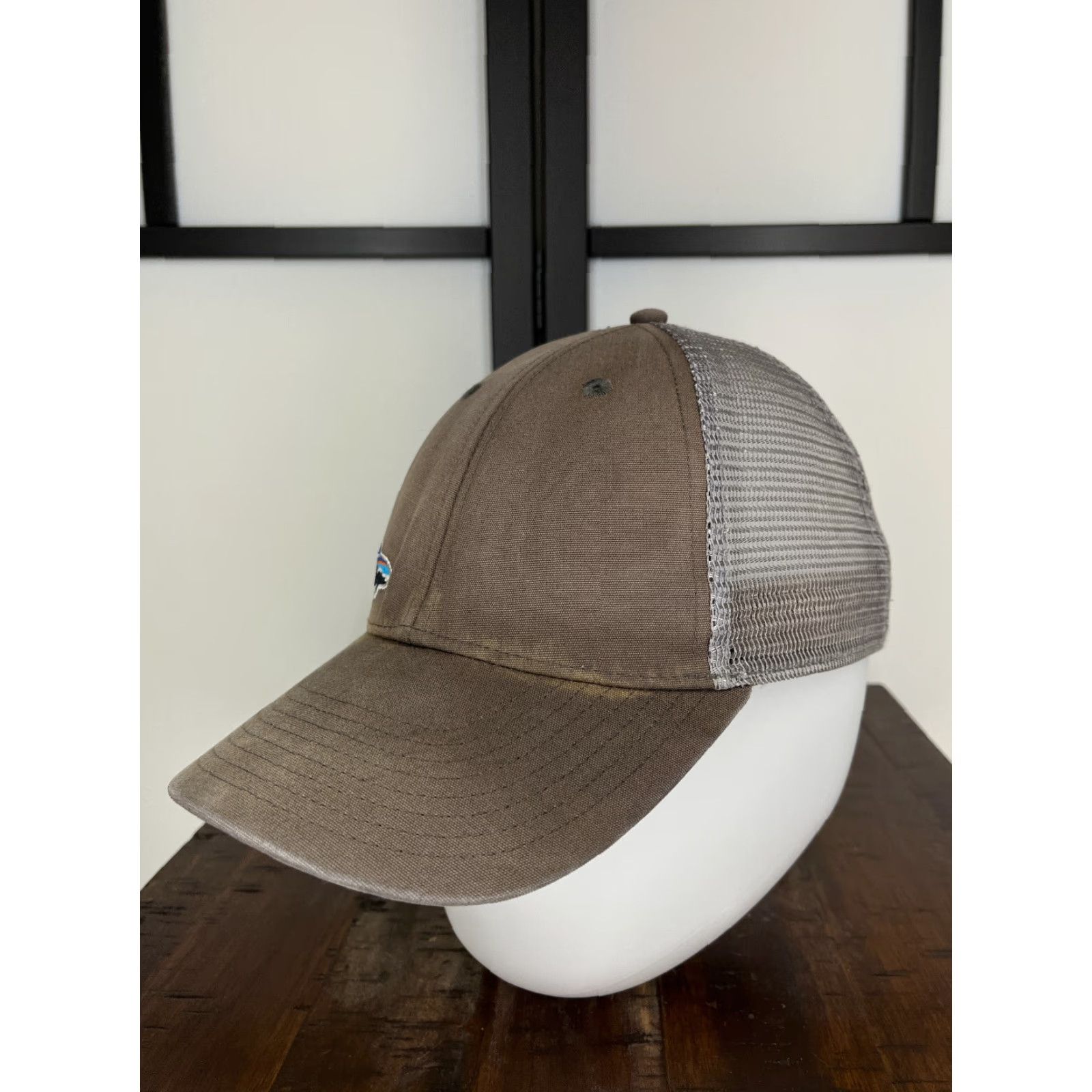 Patagonia Patagonia Trucker Hat Cap One Size Adult Brown Gray Embroidered Trout Sports Fish Casual Military Style 90s Mens Size ONE SIZE - 5 Thumbnail