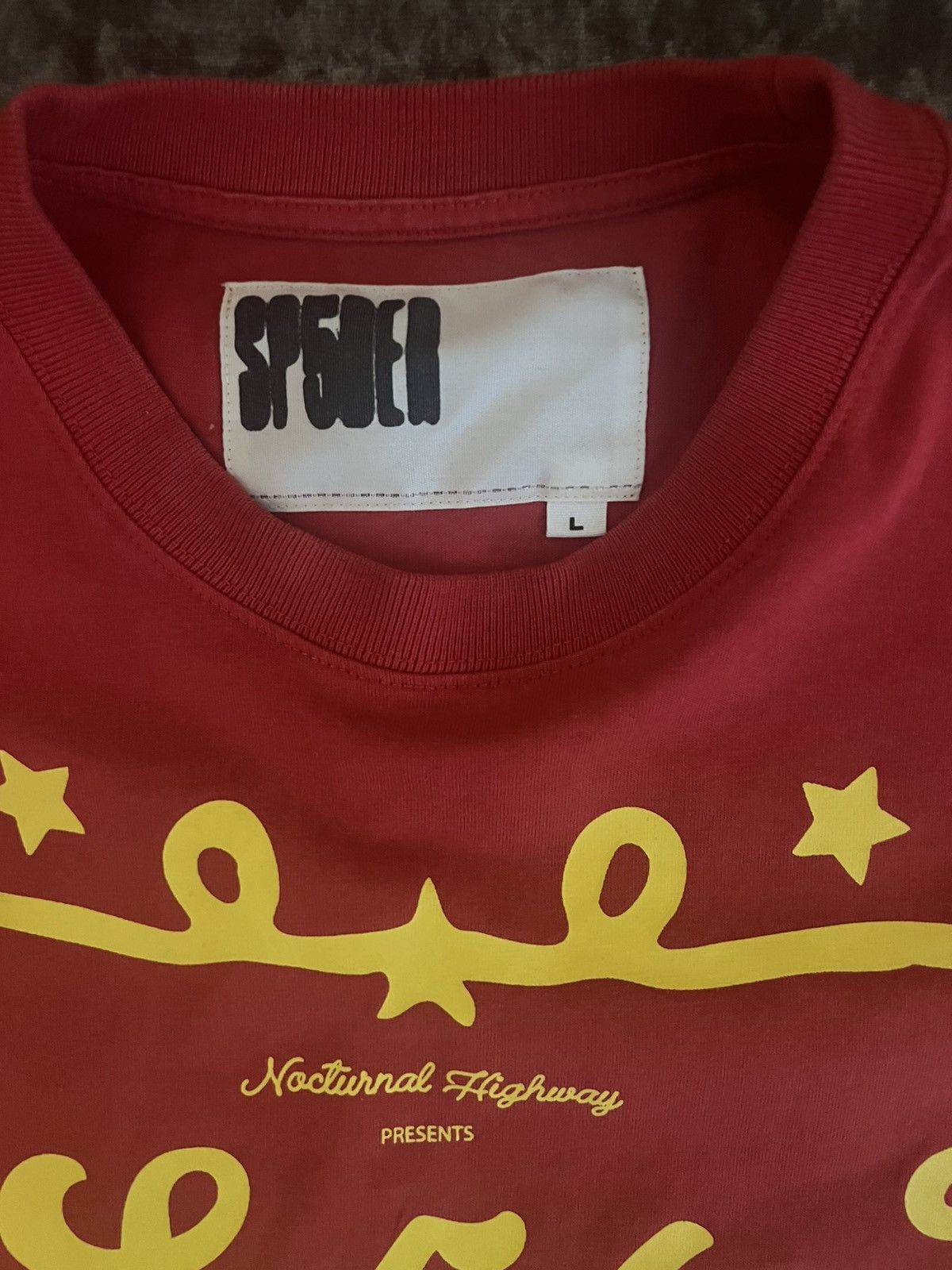 Sp5der Sp5der Insider T-Shirt Red Yellow Logo Size L – Excelle Size US L / EU 52-54 / 3 - 3 Thumbnail