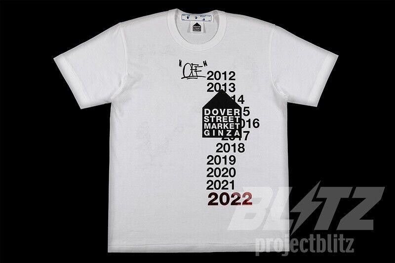 Designer DOVER STREET MARKET GINZA OFF-WHITE TEE 2022 Size US L / EU 52-54 / 3 - 2 Thumbnail