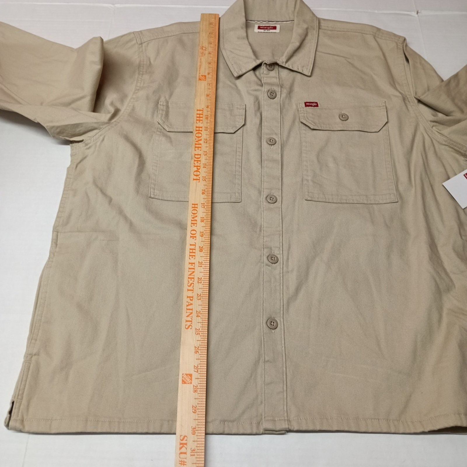 Wrangler Wrangler Jacket Overshirt Workwear Shacket Size XL Beige Size US XL / EU 56 / 4 - 7 Thumbnail