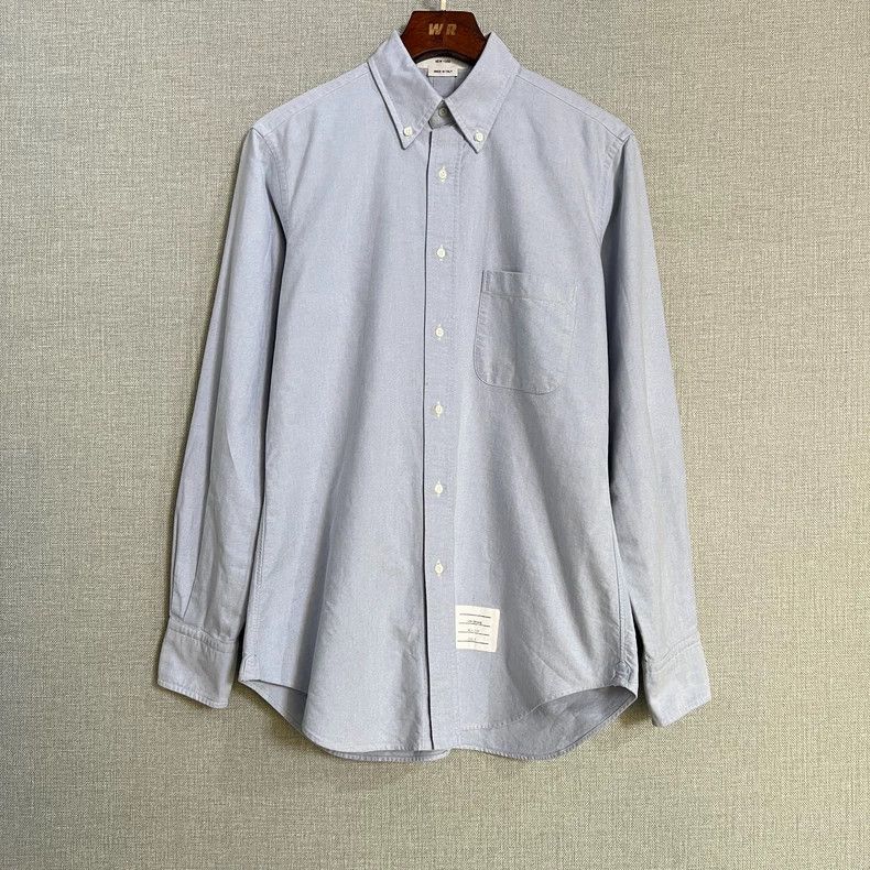 Thom Browne Thom Browne Light Blue Button-Up Shirt-dmc Size US M / EU 48-50 / 2 - 1 Thumbnail
