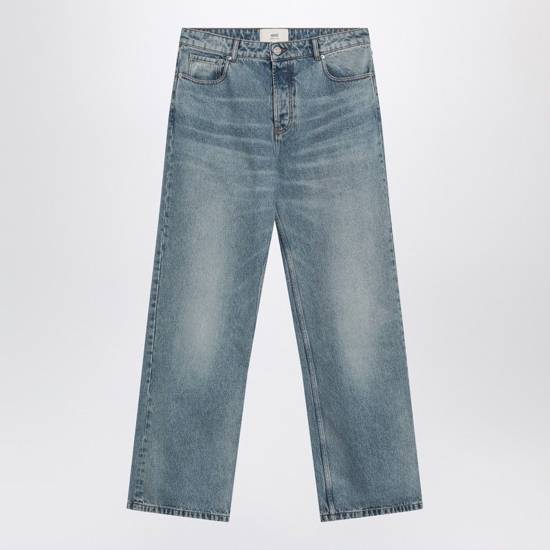 AMI Ami Paris Blue Washed-Effect Jeans Size US 34 / EU 50 - 1 Thumbnail