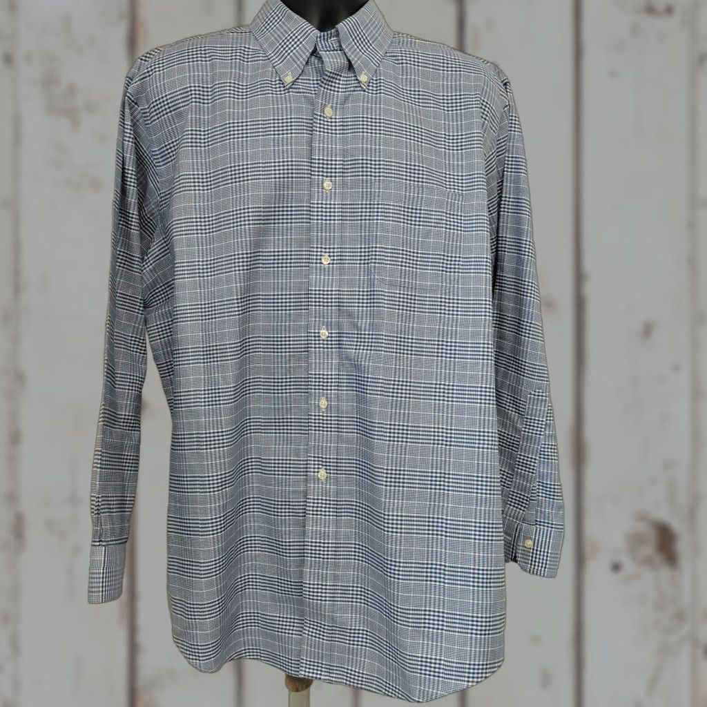 Brooks Brothers VINTAGE Brooks Brothers Madison Shirt Mens 17.5-35 Blue Glen Check Long Sl Oxford Shirt? Size US XXL / EU 58 / 5 - 1 Thumbnail