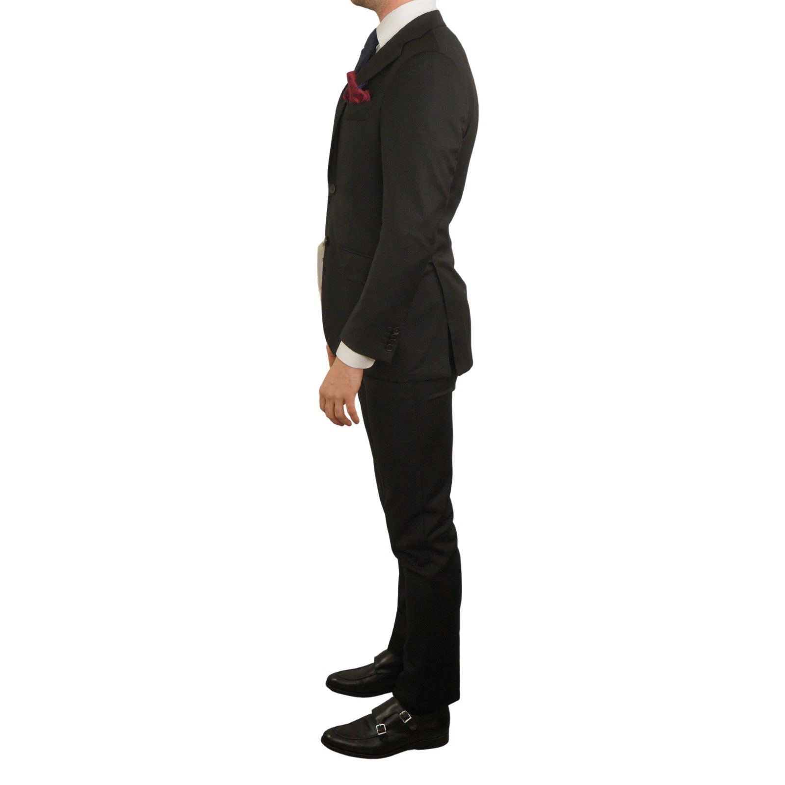 Suitsupply Men Suitsupply Suit Lazio Single Breasted Black Wool UK/US46 Size 46R - 4 Thumbnail