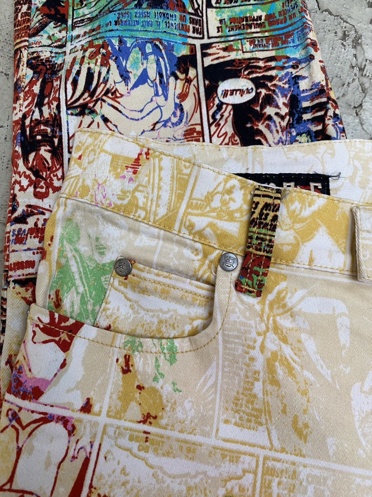 Jean Paul Gaultier Jean Paul Gaultier Comic Book « SAFE SEX » Straight Pants Size 30" / US 8 / IT 44 - 4 Thumbnail