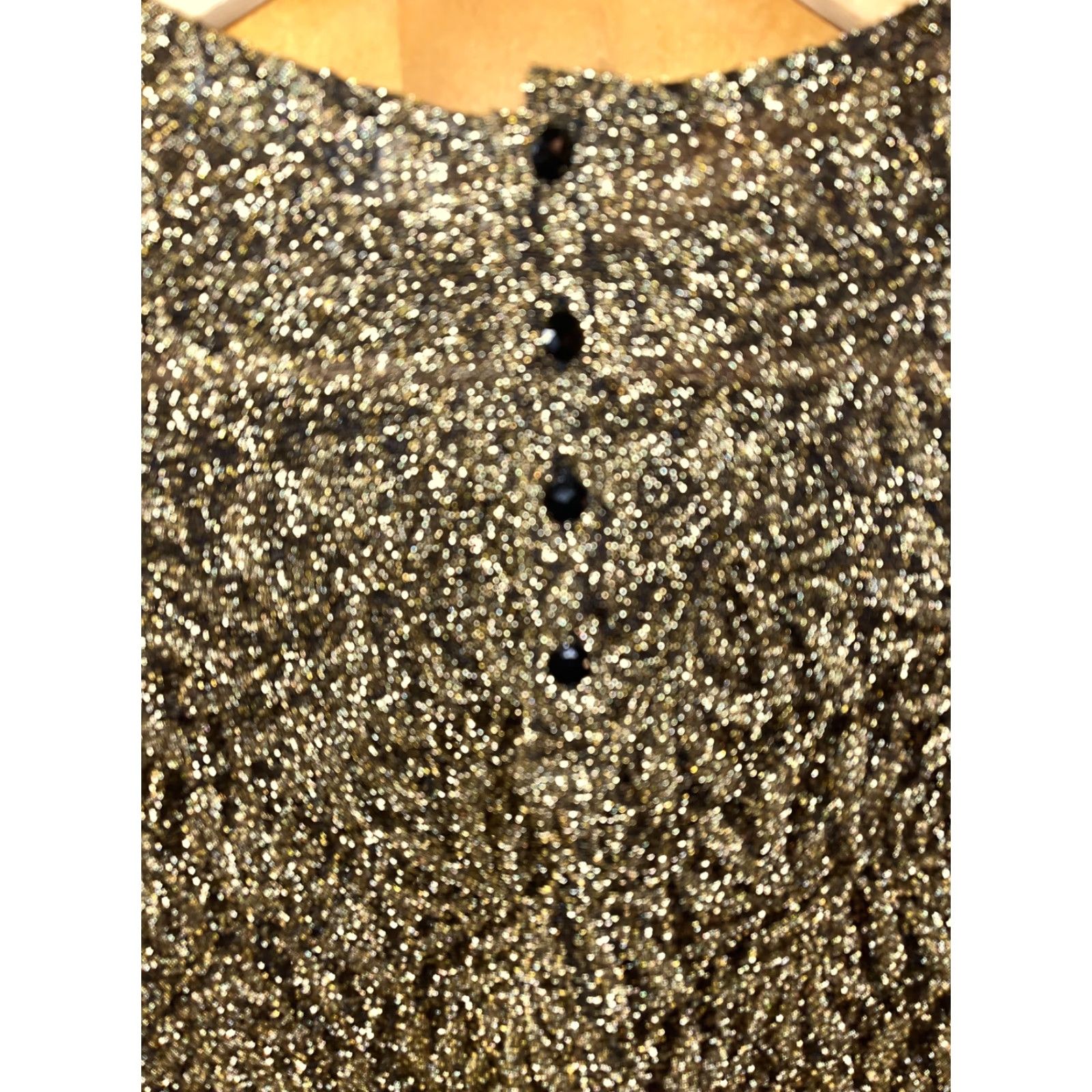 Giorgio Armani VINTAGE Giorgio Armani Blouse Women's 46/12 Gold Metallic Art Deco 1980s Italy Formal Size L / US 10 / IT 46 - 6 Thumbnail