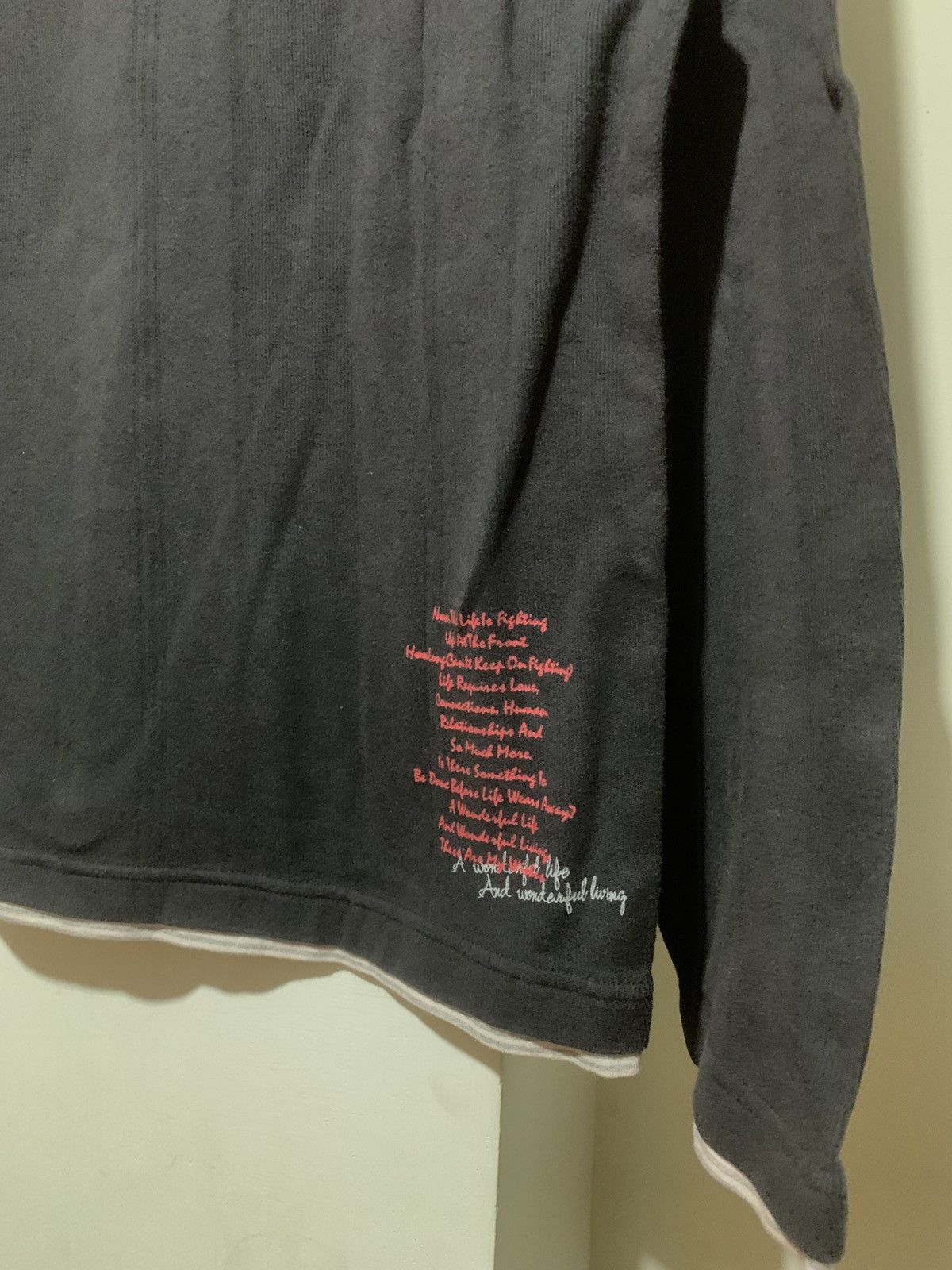 If Six Was Nine Japanese Excuse Poem DoubleLayer LongSleeve Rock Punk Style Size US M / EU 48-50 / 2 - 10 Thumbnail