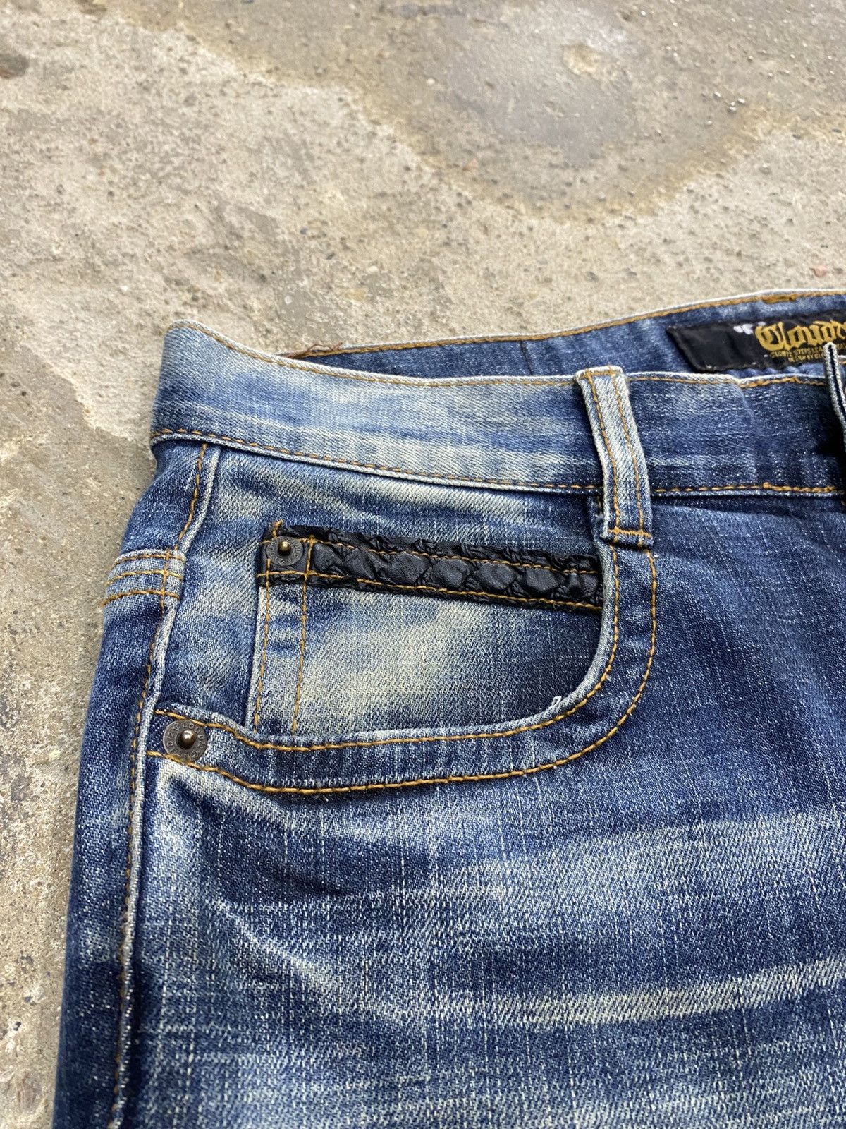 Japanese Brand Cloud72 side laced jeans wash Size US 32 / EU 48 - 5 Thumbnail