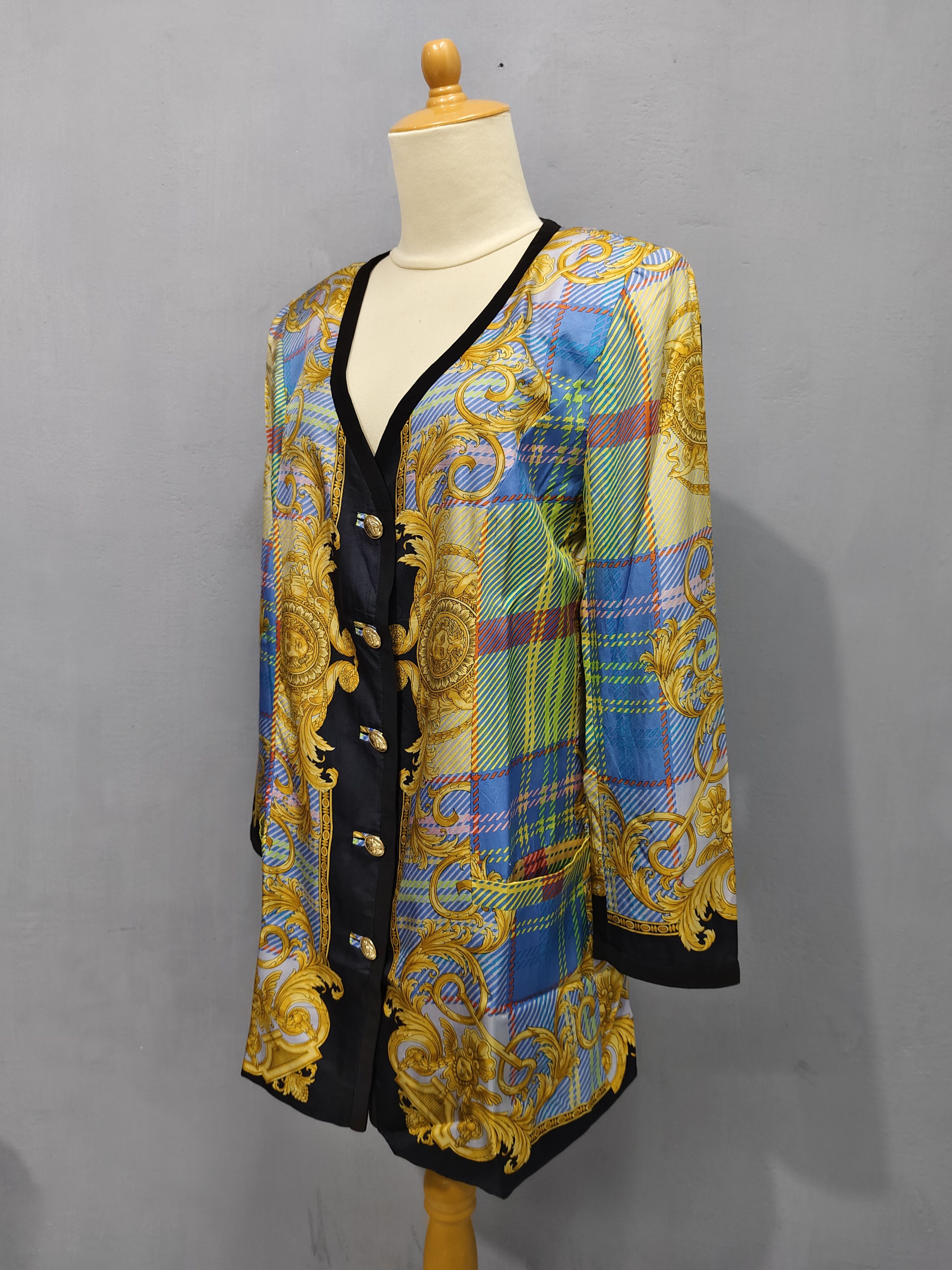 Versace ARCHIVE 📕80s Versatile by Gianni Versace Baroque Jacket Size L / US 10 / IT 46 - 9 Thumbnail