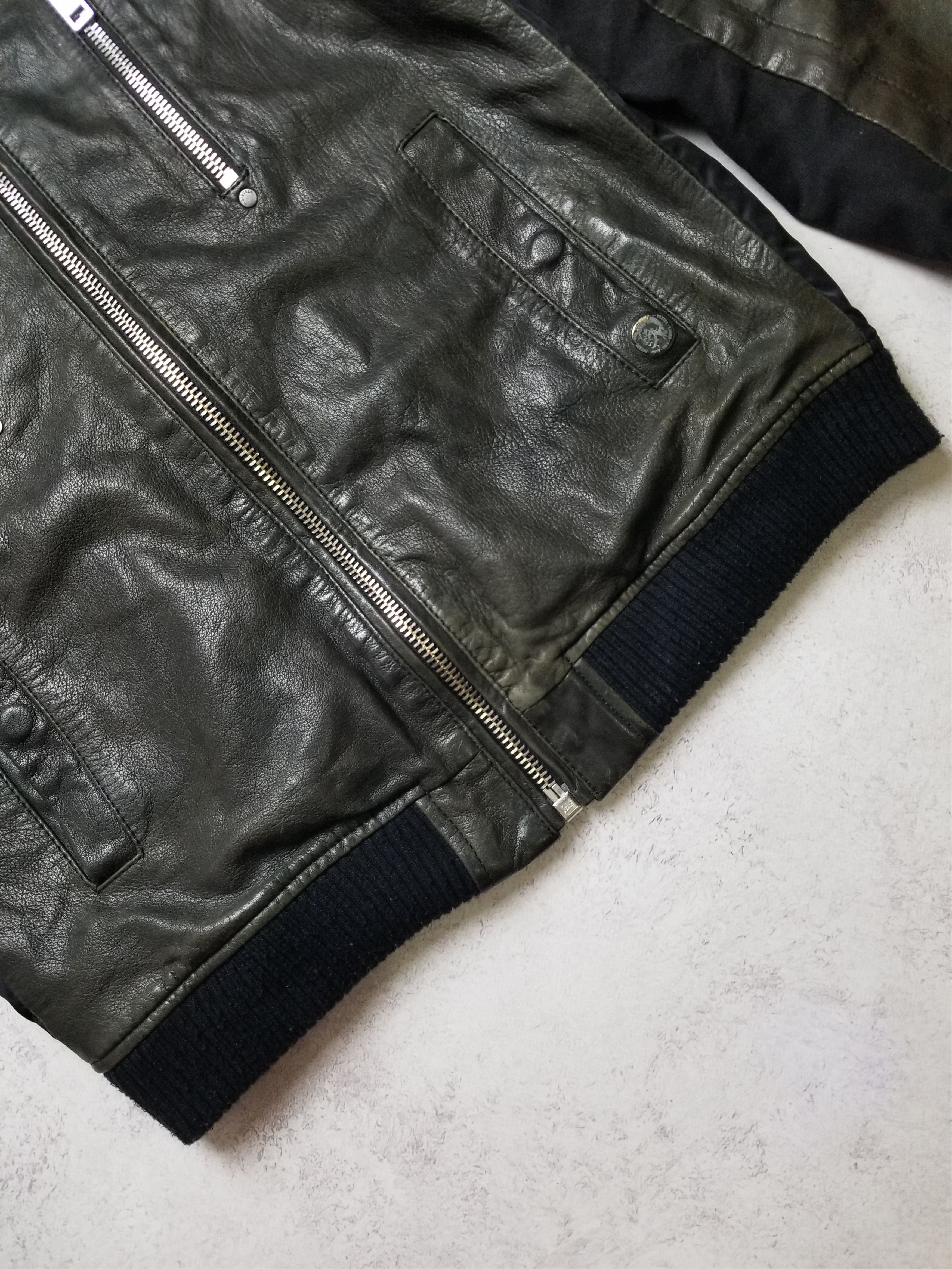 Diesel Diesel L-Madara Sheepskin Leather Biker Motorcycle Jacket Size US M / EU 48-50 / 2 - 5 Thumbnail