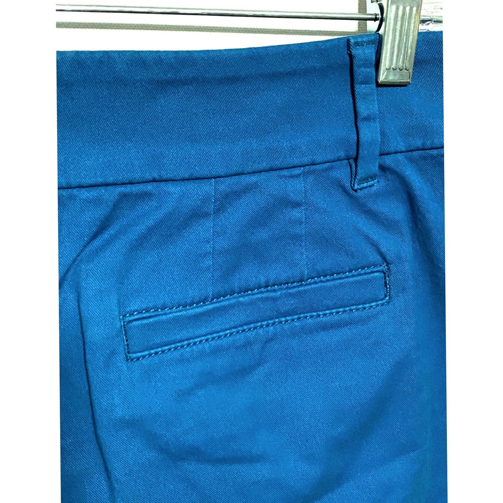 Loft Loft Bermuda Chino Shorts 4 Blue Teal Stretch Preppy Casual Modest Comfort Boho Shirt Womens Regular Small? Size 27" / US 4 / IT 40 - 3 Thumbnail