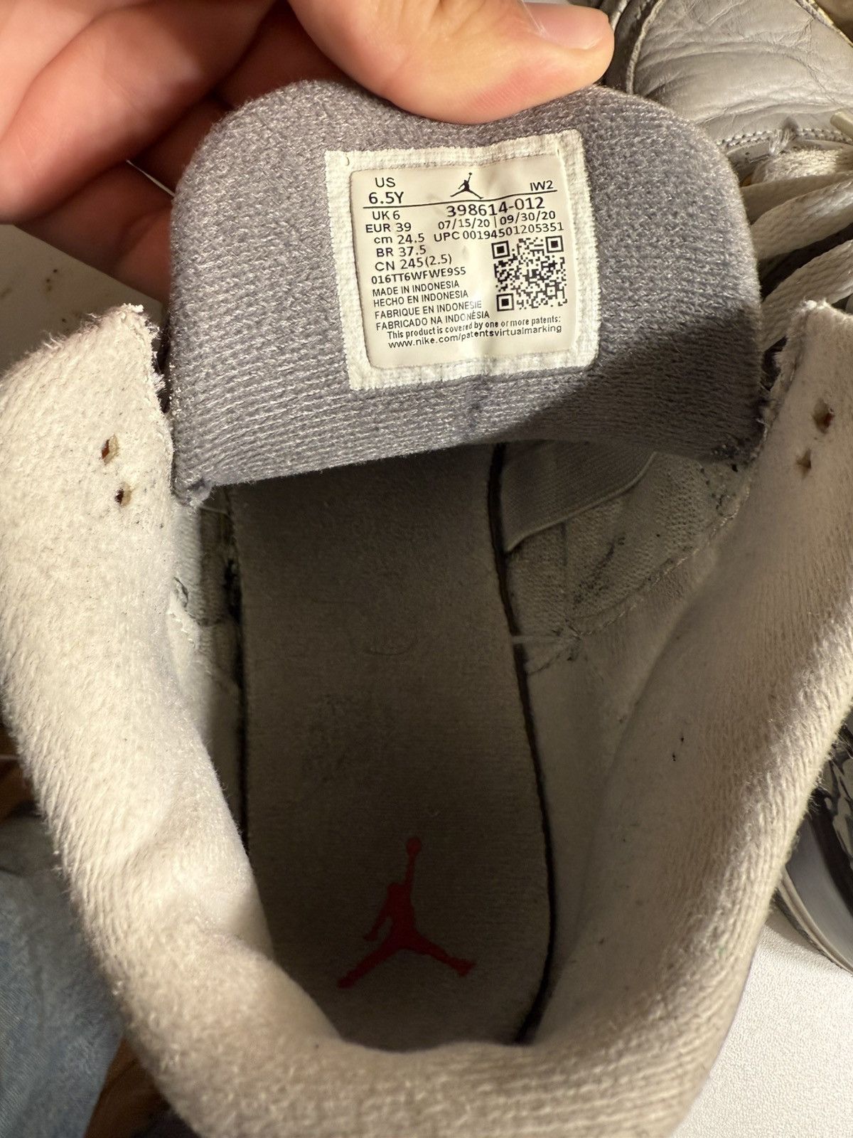 Nike Jordan 3’s cool grey retro size 6.5 US Size US 6.5 / EU 39-40 - 7 Thumbnail