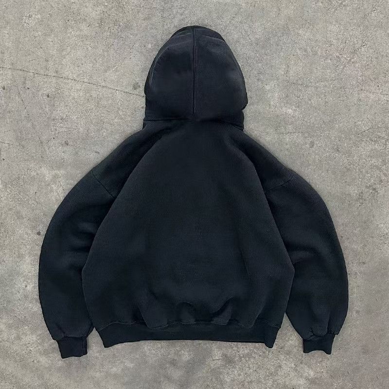 Japanese Brand × Vintage Black washed vintage palm print hoodie Size US L / EU 52-54 / 3 - 2 Thumbnail