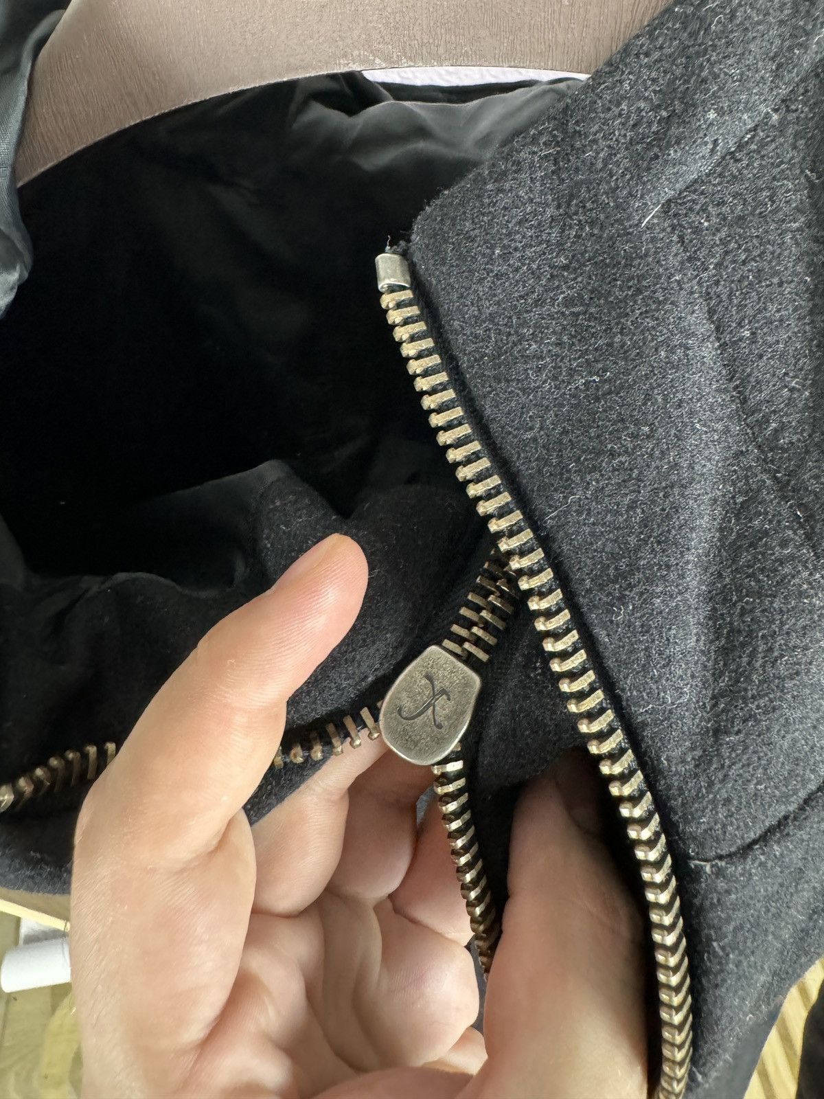 Andrea Ya'aqov Andrea Ya’aqov full zip down wool cashmere coat jacket black Size L / US 10 / IT 46 - 11 Thumbnail