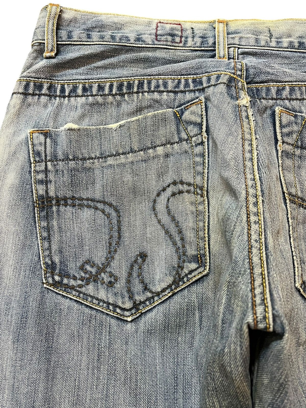 Quiksilver Vintage Quik Jean By Quiksilver Acid Wash Loose Denim Size US 31 - 8 Thumbnail